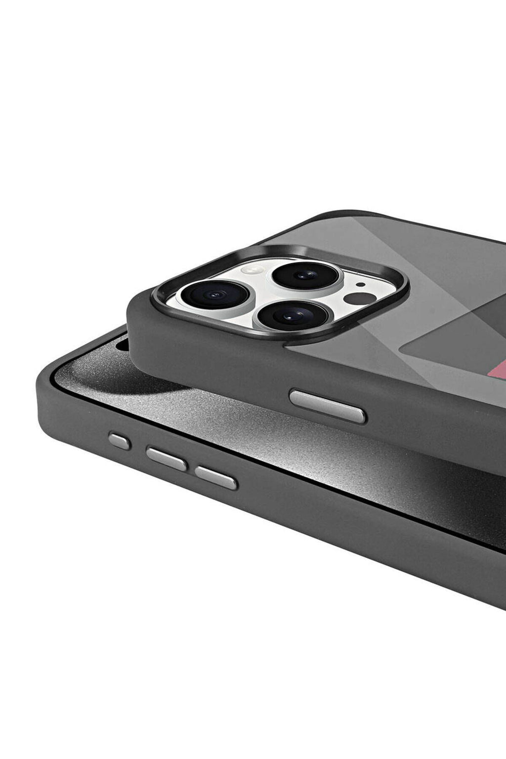 iPhone 15 Pro Max Kılıf Ekranı Yansıtan Zore Akıllı NFC Kapak - Gri