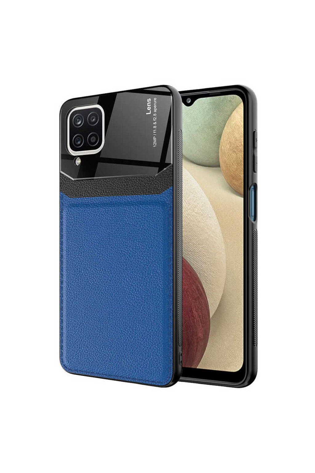 Galaxy A12 Kılıf Zore Emiks Kapak - Lacivert