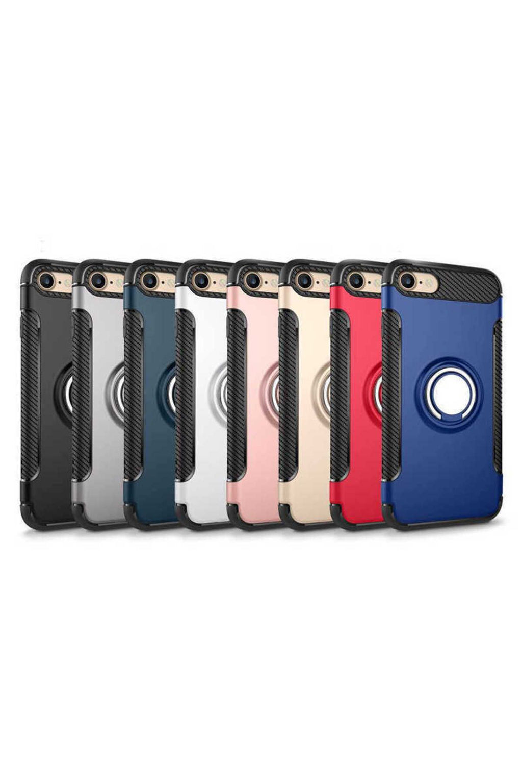 iPhone SE 2022 Uyumlu CSK Zore Yüzüklü Verus Kılıf-Rose Gold