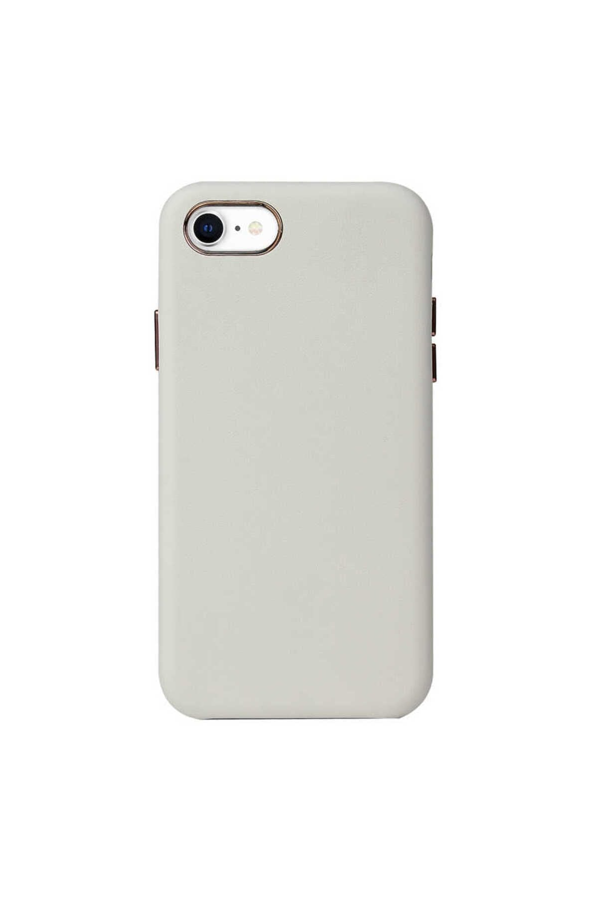 iPhone SE 2022 Uyumlu AKAV Eyzi Kılıf-Beyaz