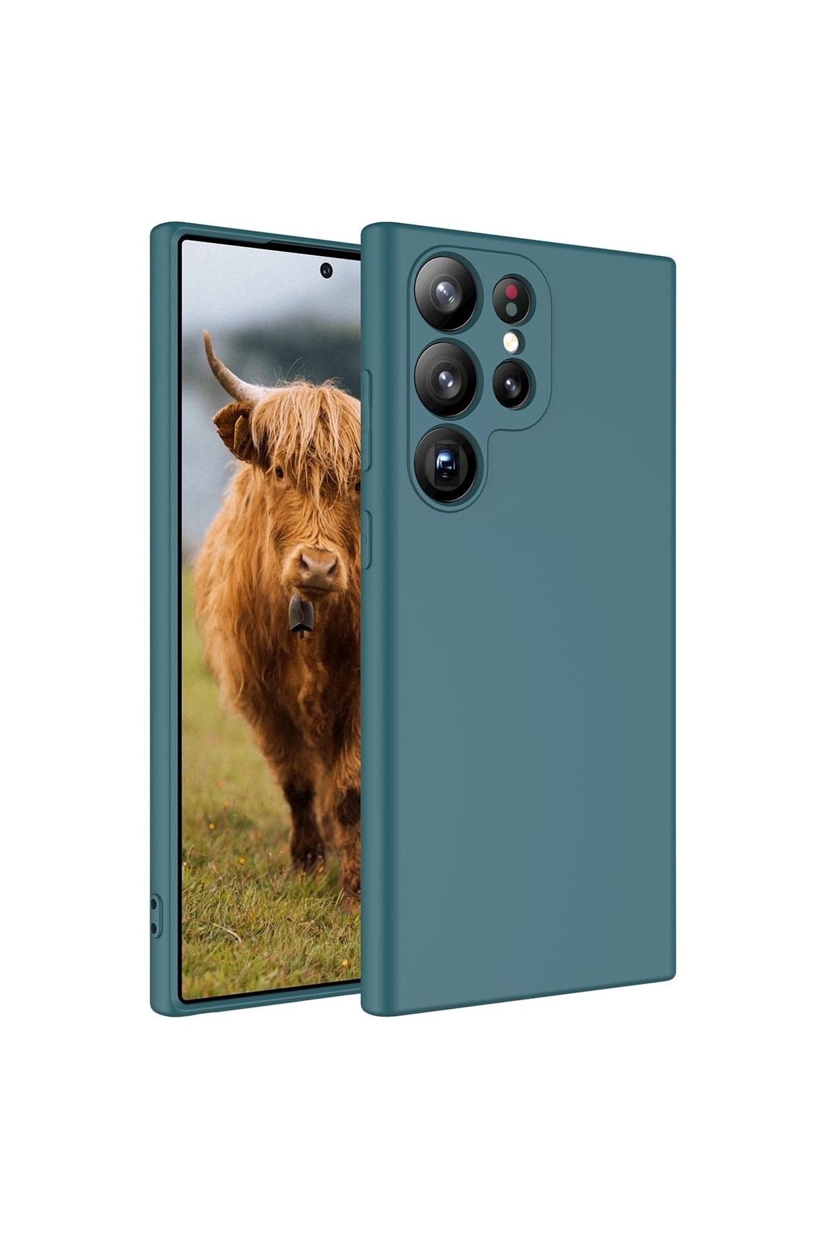 Galaxy S23 Ultra Uyumlu Zore Mara Lansman Kılıf-Koyu Yeşil