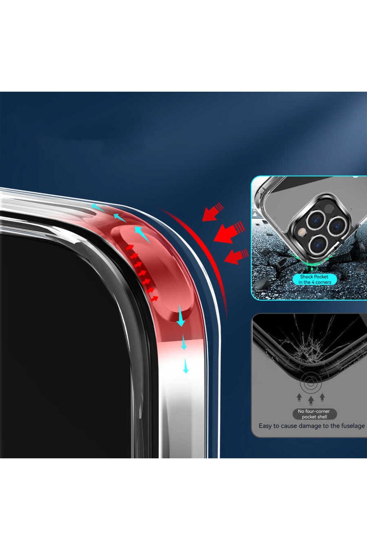 iPhone 14 Pro Uyumlu Zore Forst Kılıf-Renksiz