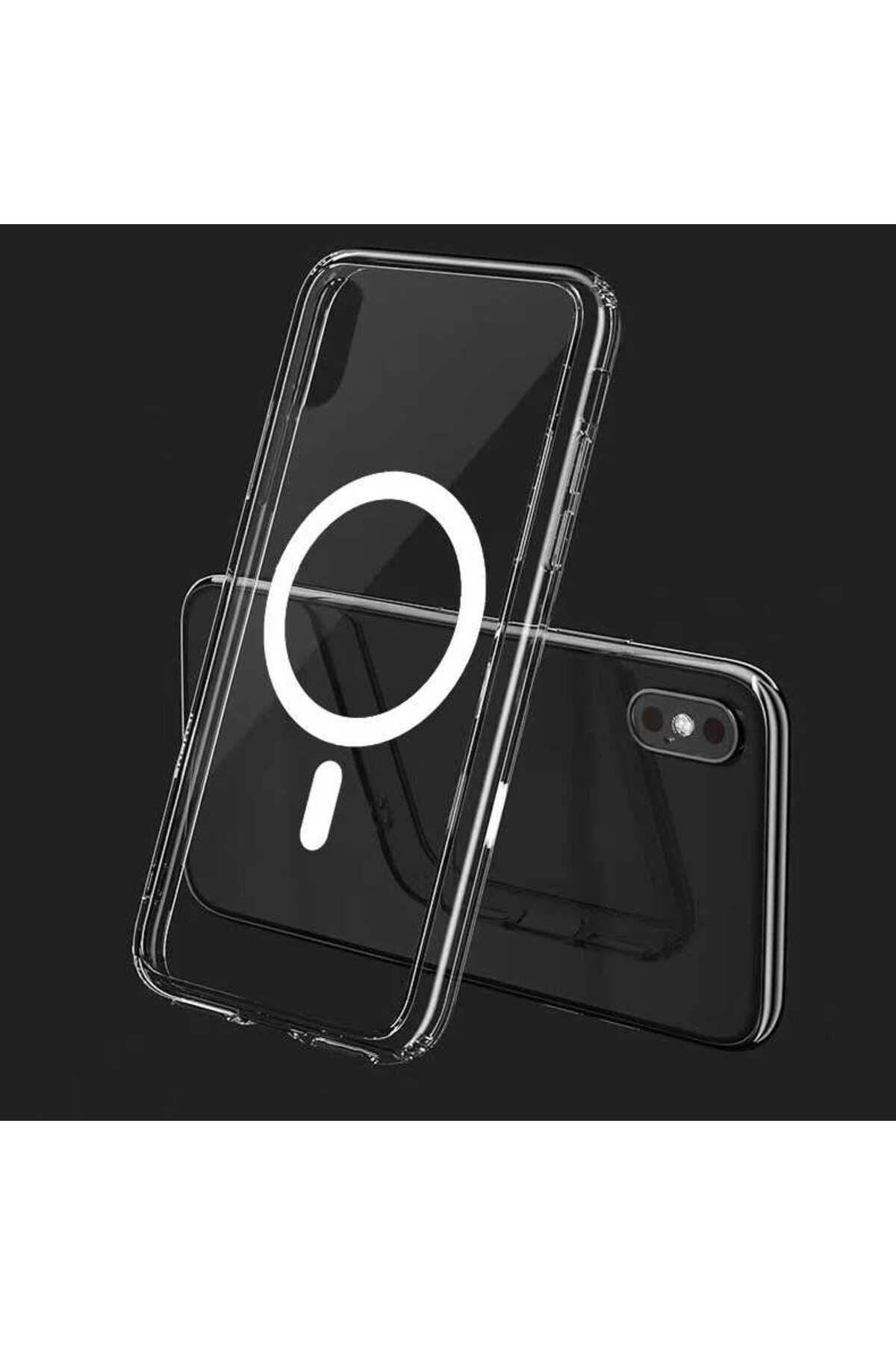 iPhone XS Max 6.5 Kılıf Zore Tacsafe Wireless Kapak - Renksiz