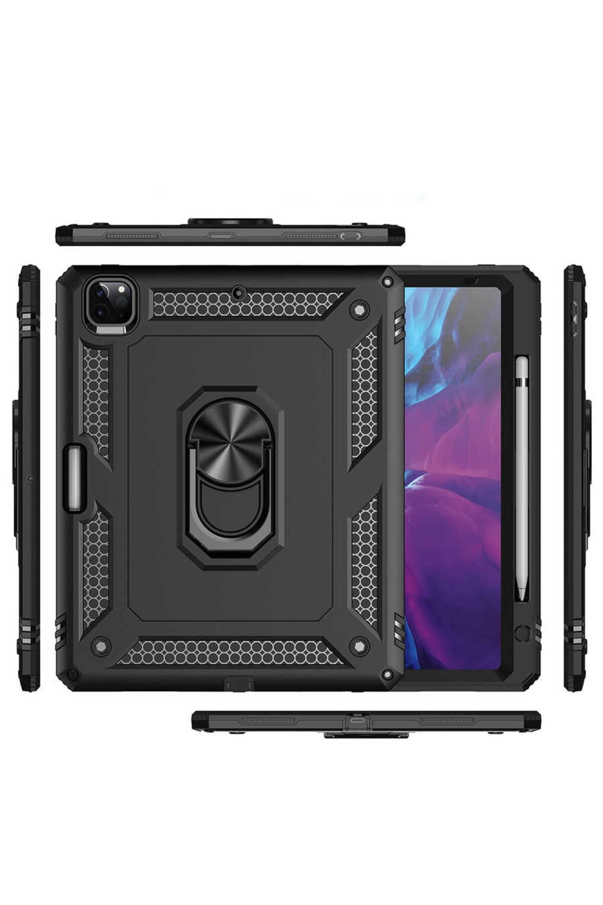 iPad Pro 12.9 2020 (4.Nesil) - Uyumlu Uyumlu Zore Tablet Vega Kapak-Kırmızı