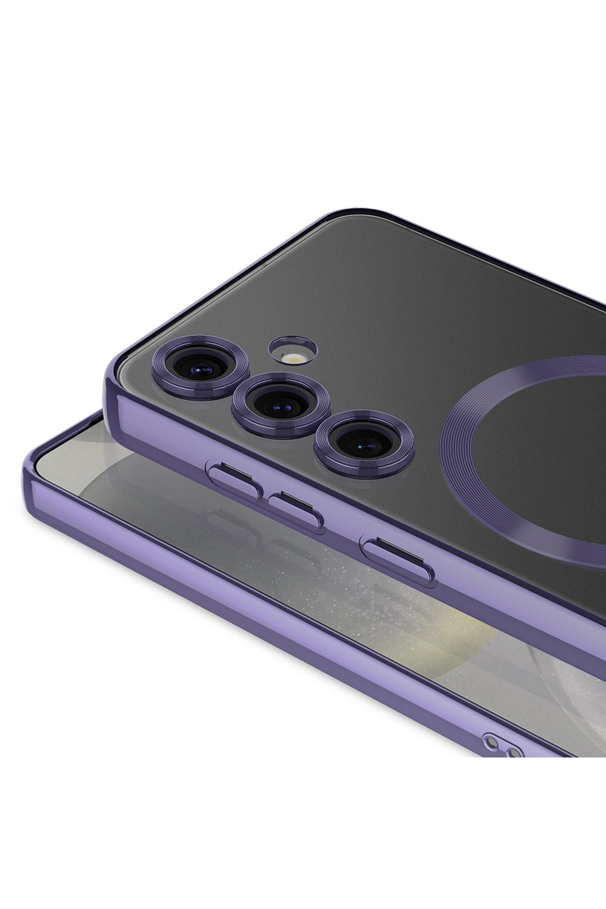 Galaxy S24 FE Uyumlu   Kılıf Kamera Korumalı  Wireless Şarj Özellikli Demre Kapak - Sierra Mavi