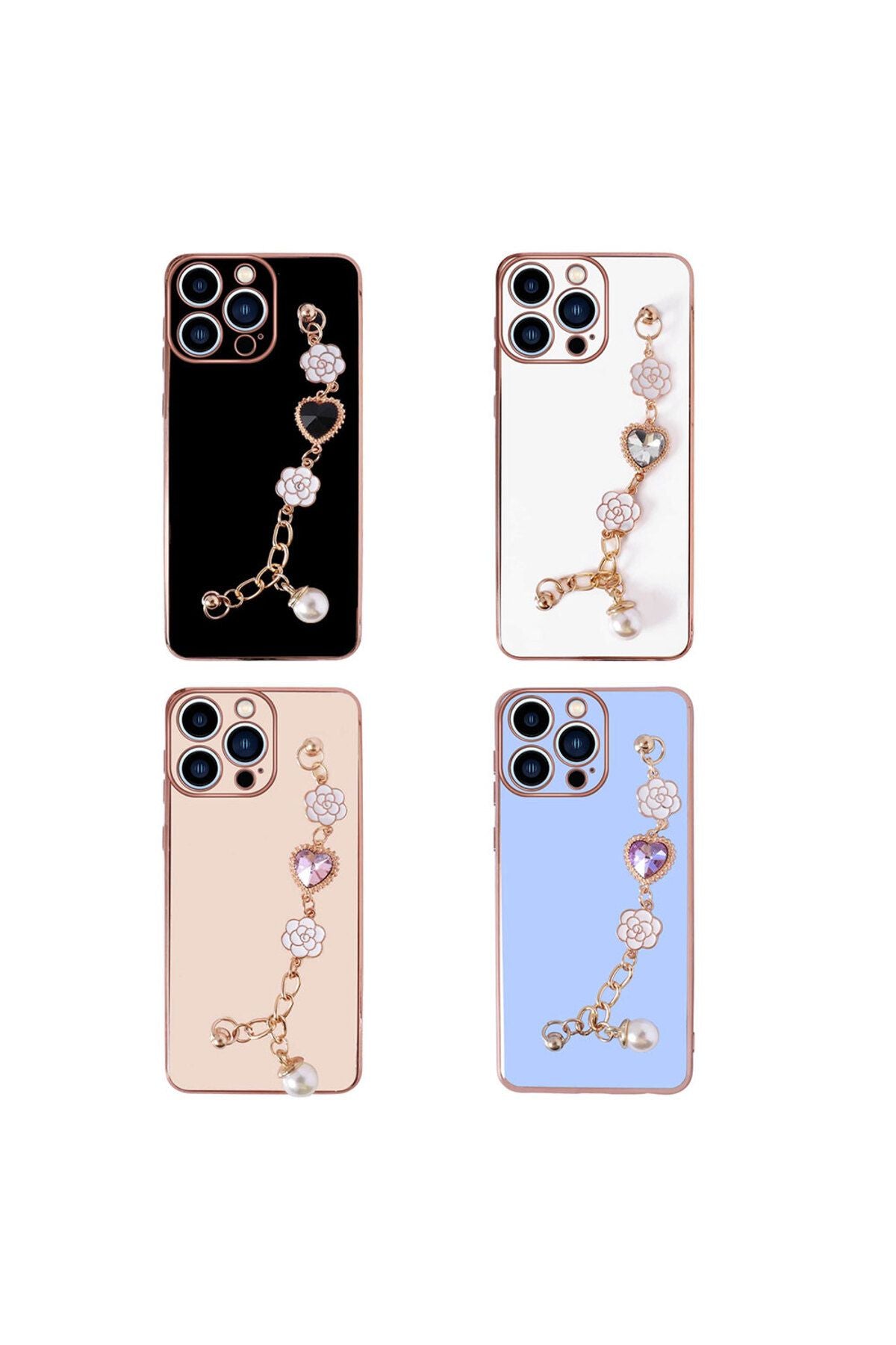 iPhone 14 Pro Uyumlu El Tutamaçlı Kamera Korumalı Zore Taka Silikon Kılıf-Pembe