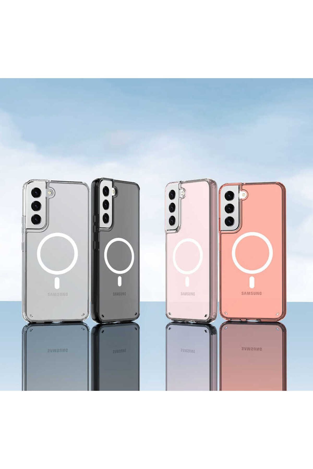 Galaxy S22 Uyumlu Zore Tacsafe Wireless Kılıf-Renksiz