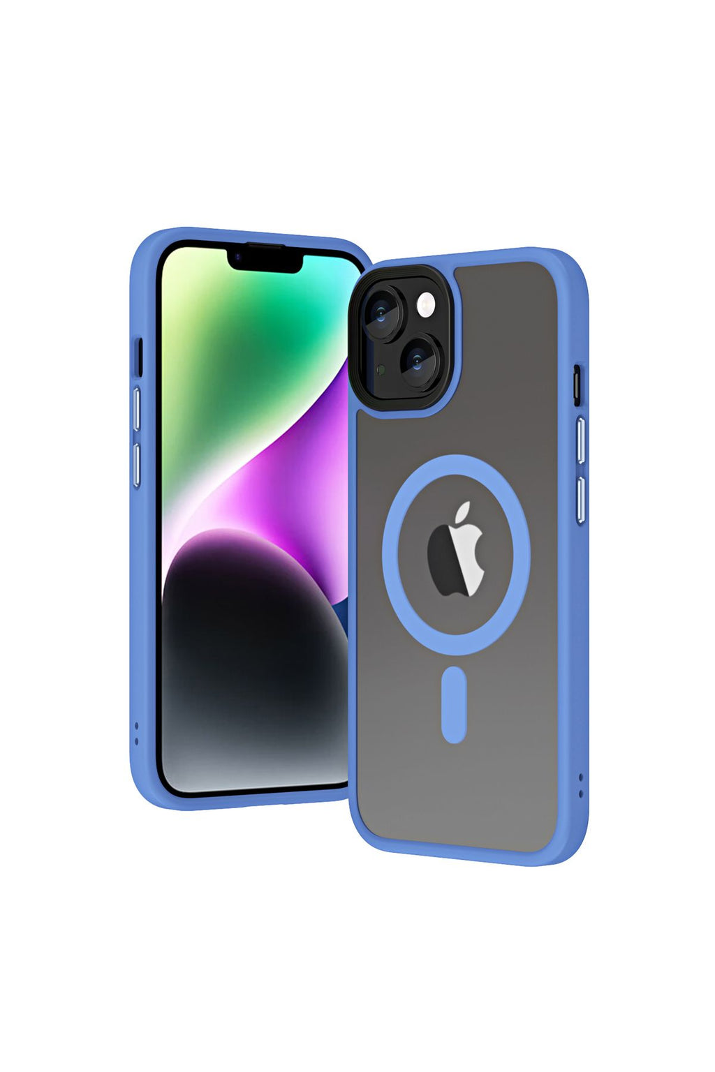 iPhone 14 Uyumlu Wireless Şarj Özellikli Zore Hibrit Magsafe Kılıf-Gri