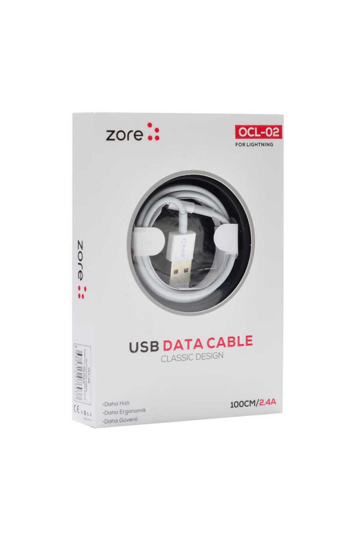 Beyaz OCL-02 Lightning Usb Kablo-Zore