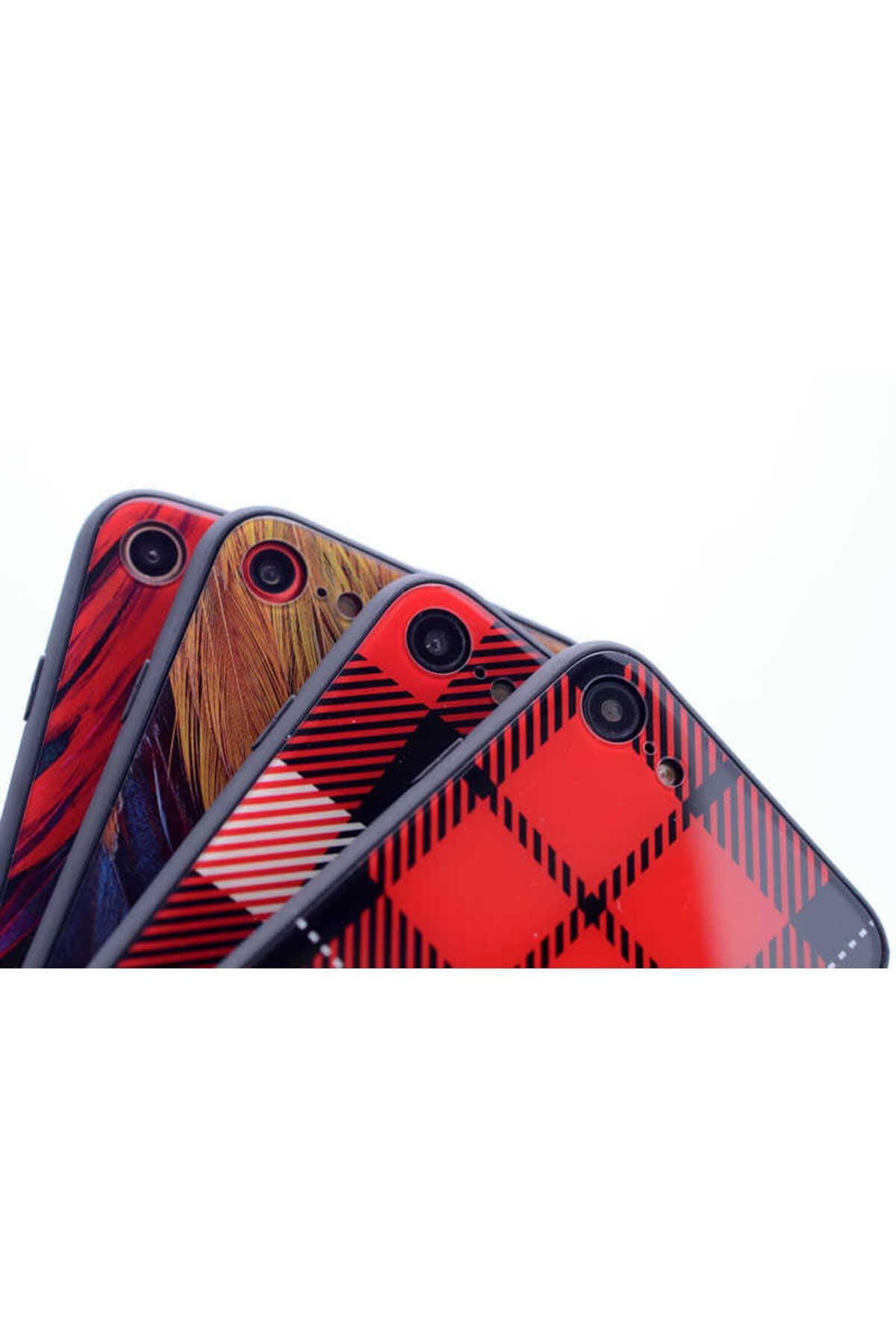 iPhone SE 2022 Uyumlu Zore Ebruli Cam Kılıf-NO3