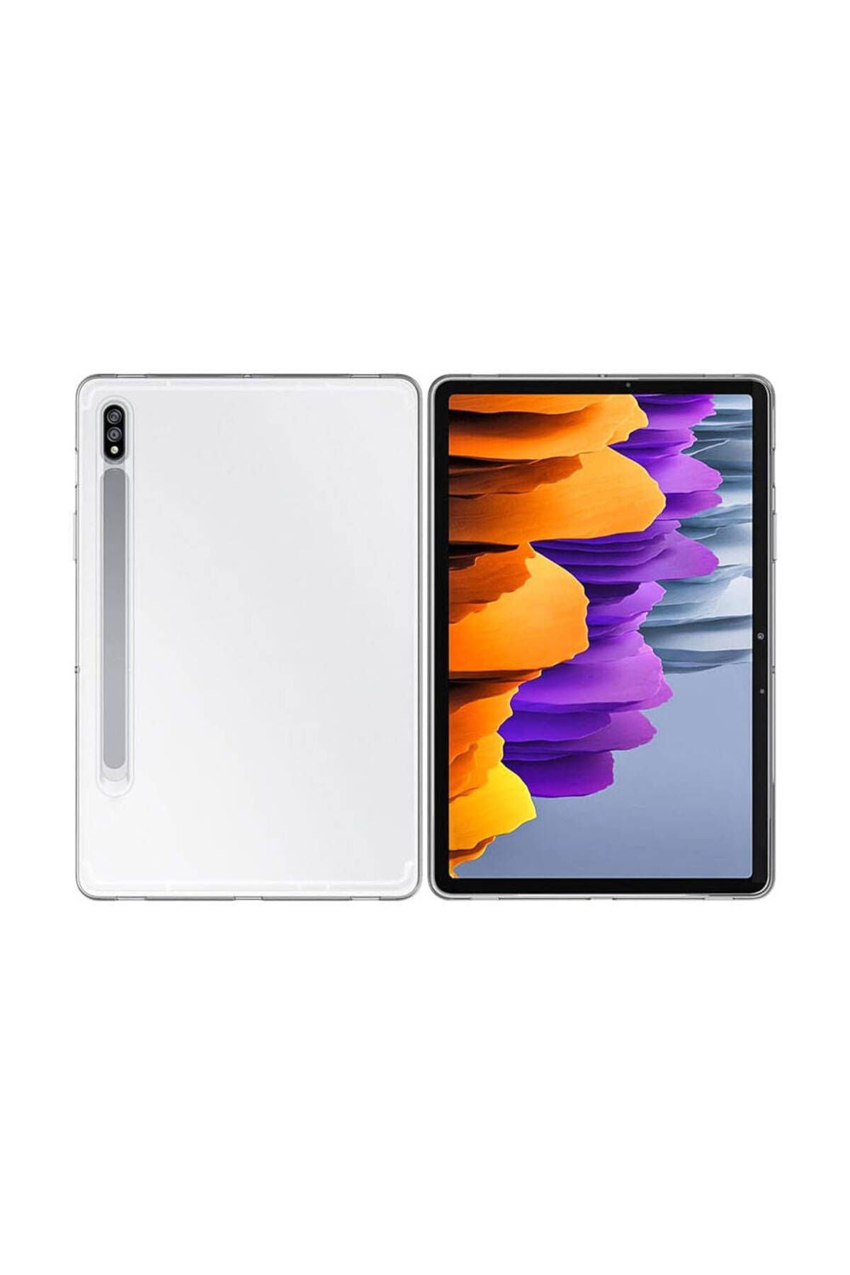 Galaxy Tab S8 Kılıf  Uyumlu Zore Tablet Süper Silikon Kapak-Renksiz