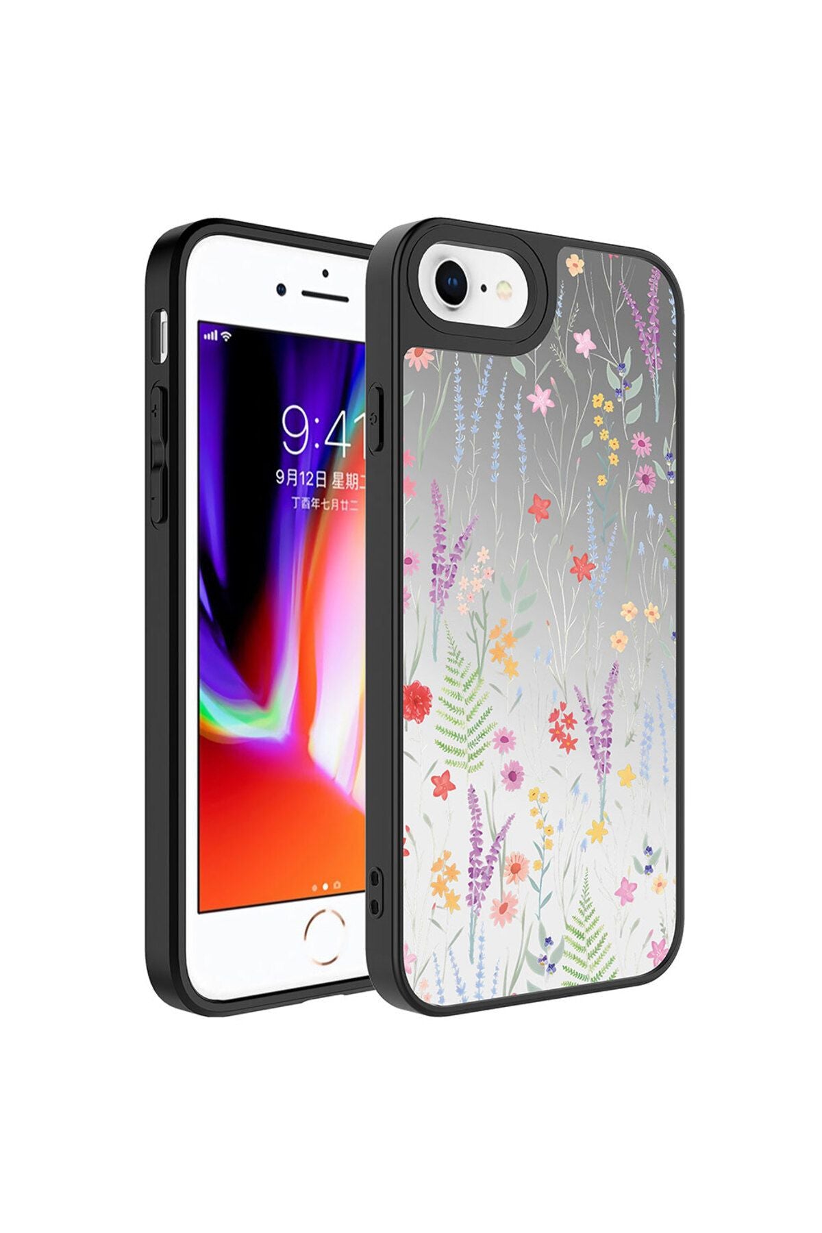 iPhone SE 2020 Kılıf Aynalı Desenli Kamera Korumalı Parlak Zore Mirror Kapak - Dallar