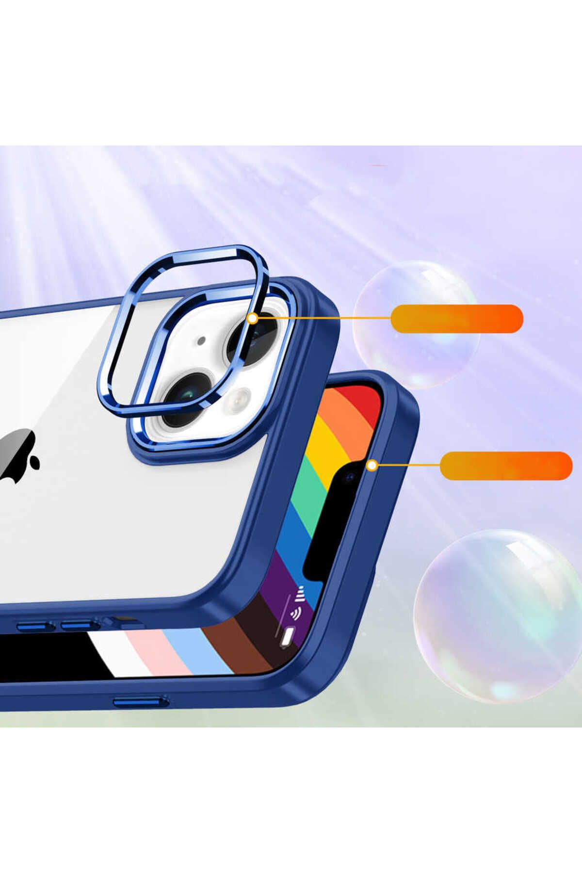 iPhone 14 Uyumlu Zore Flora Kılıf-Lacivert