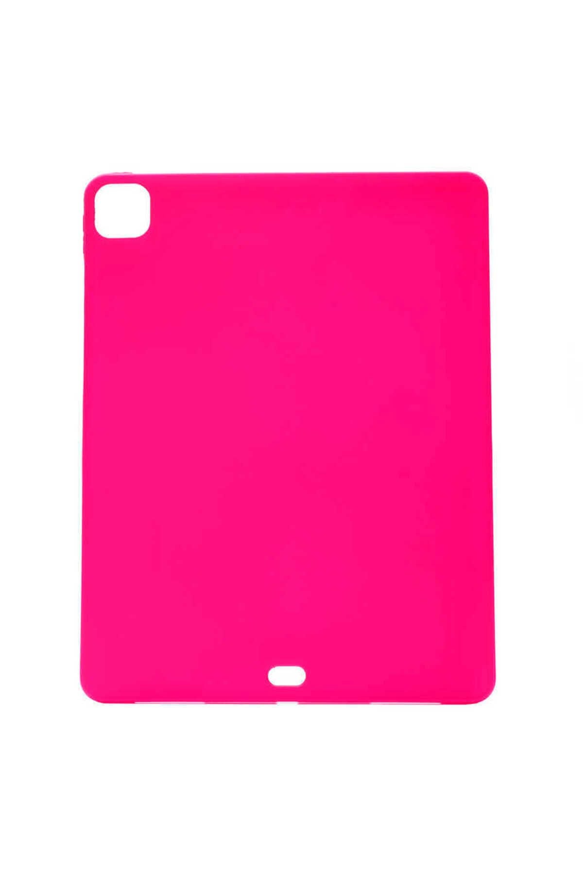 iPad Pro 12.9 2020 (4.Nesil) - Uyumlu Uyumlu Zore Sky Tablet Silikon-Pembe Koyu