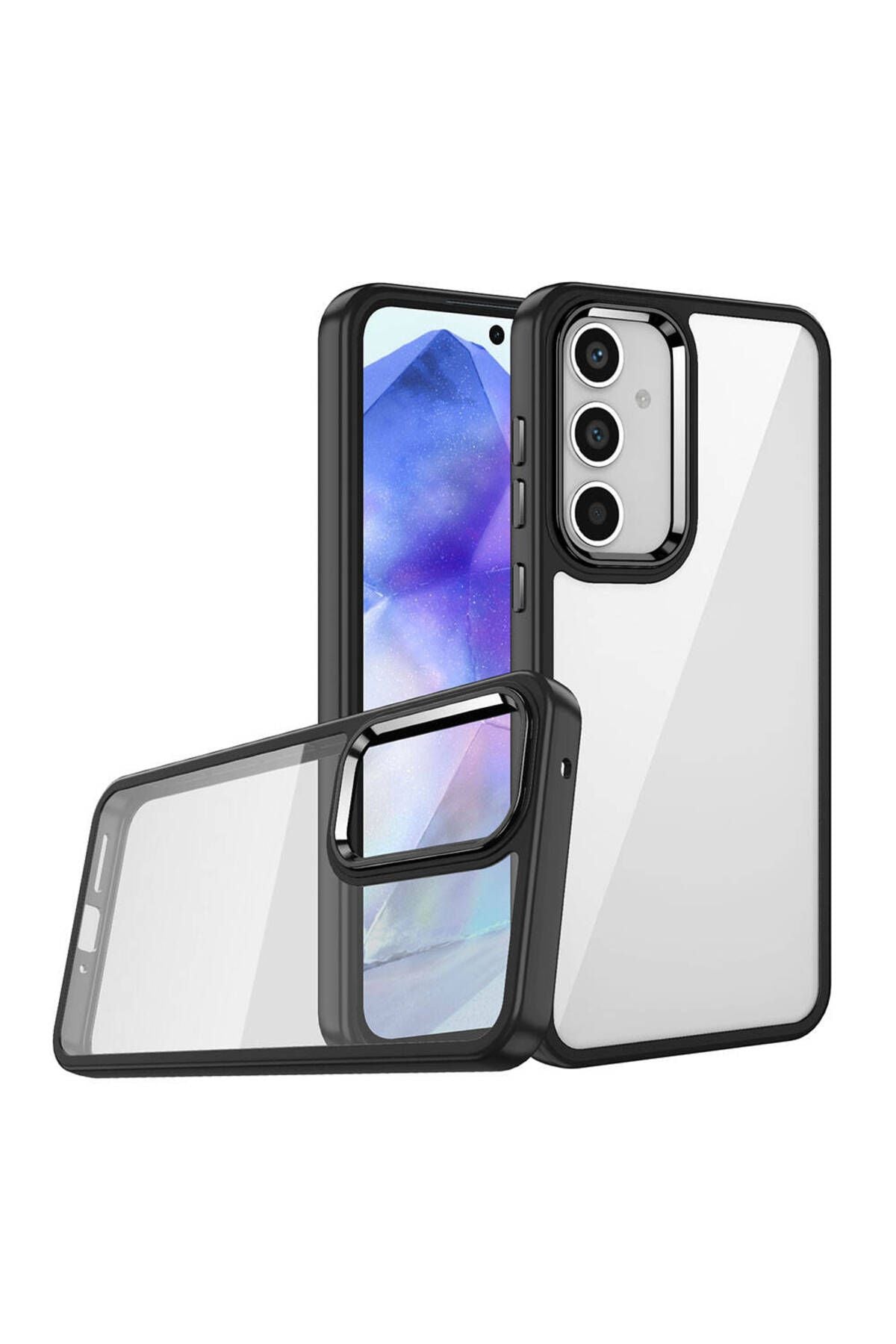 Galaxy A15 Kılıf TKNR Flora Kapak - Siyah