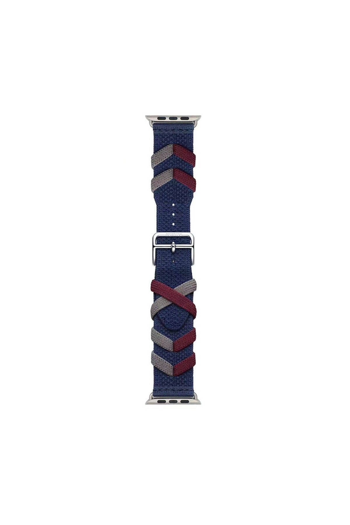 Watch 40mm Uyumlu CLO- KRD-97 Sarmal Örgü Tasarımlı Kordon-Siyah