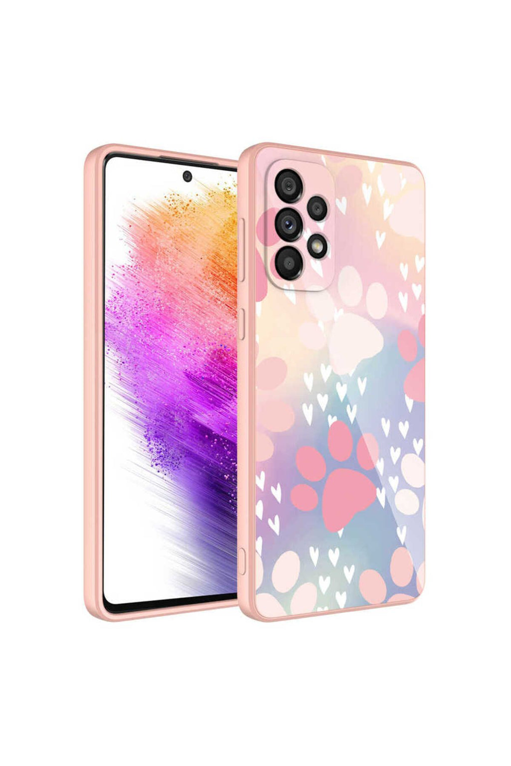 Galaxy A23 Kılıf Kamera Korumalı Desenli Sert Silikon Zore Epoksi Kapak - NO4