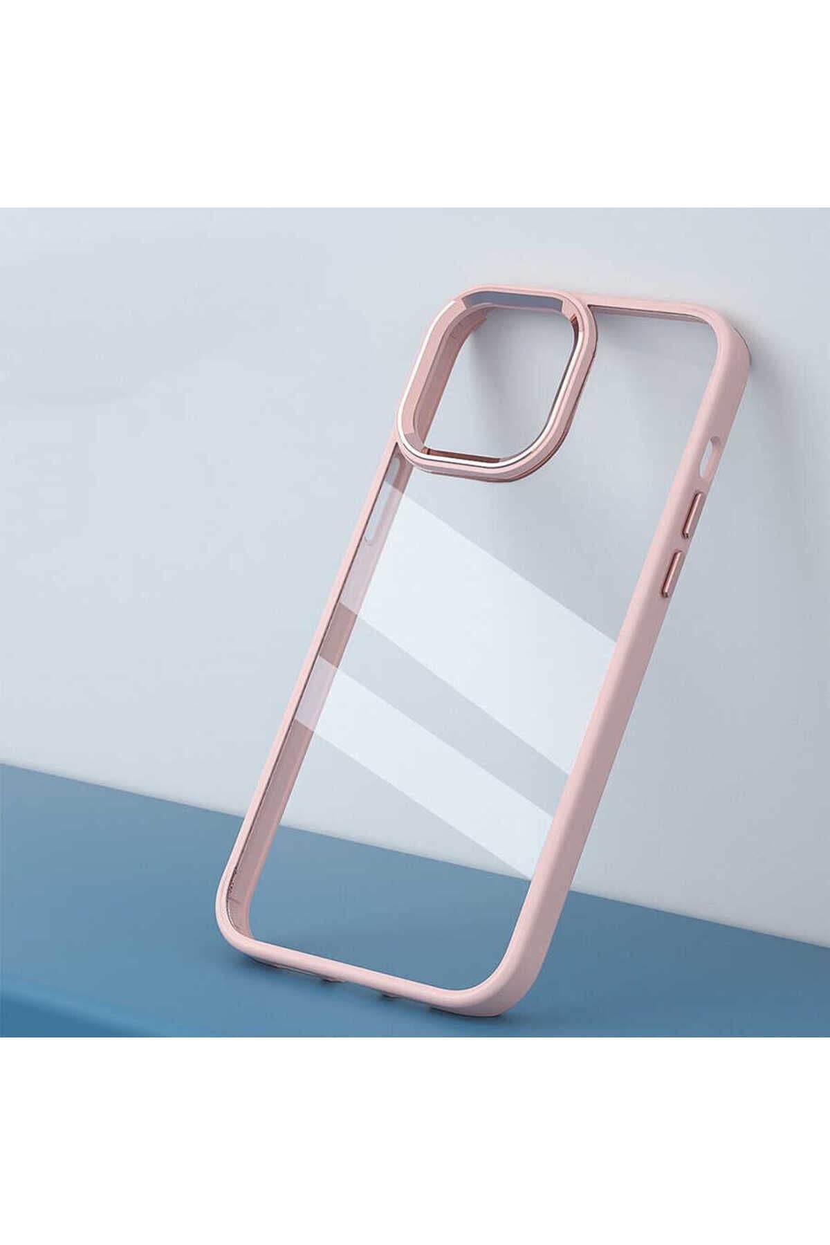 iPhone 14 Uyumlu Zore Krom Kılıf-Siyah