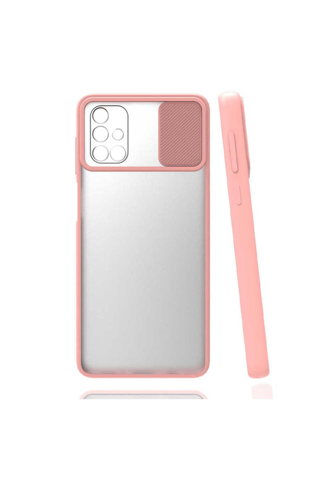 Galaxy A71 Kılıf WNX Lensi Kapak - Pembe Açık