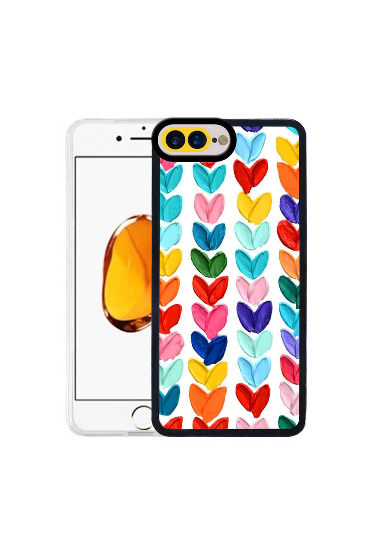 iPhone 8 Plus Kılıf Zore M-Fit Desenli Kapak - Flower No4