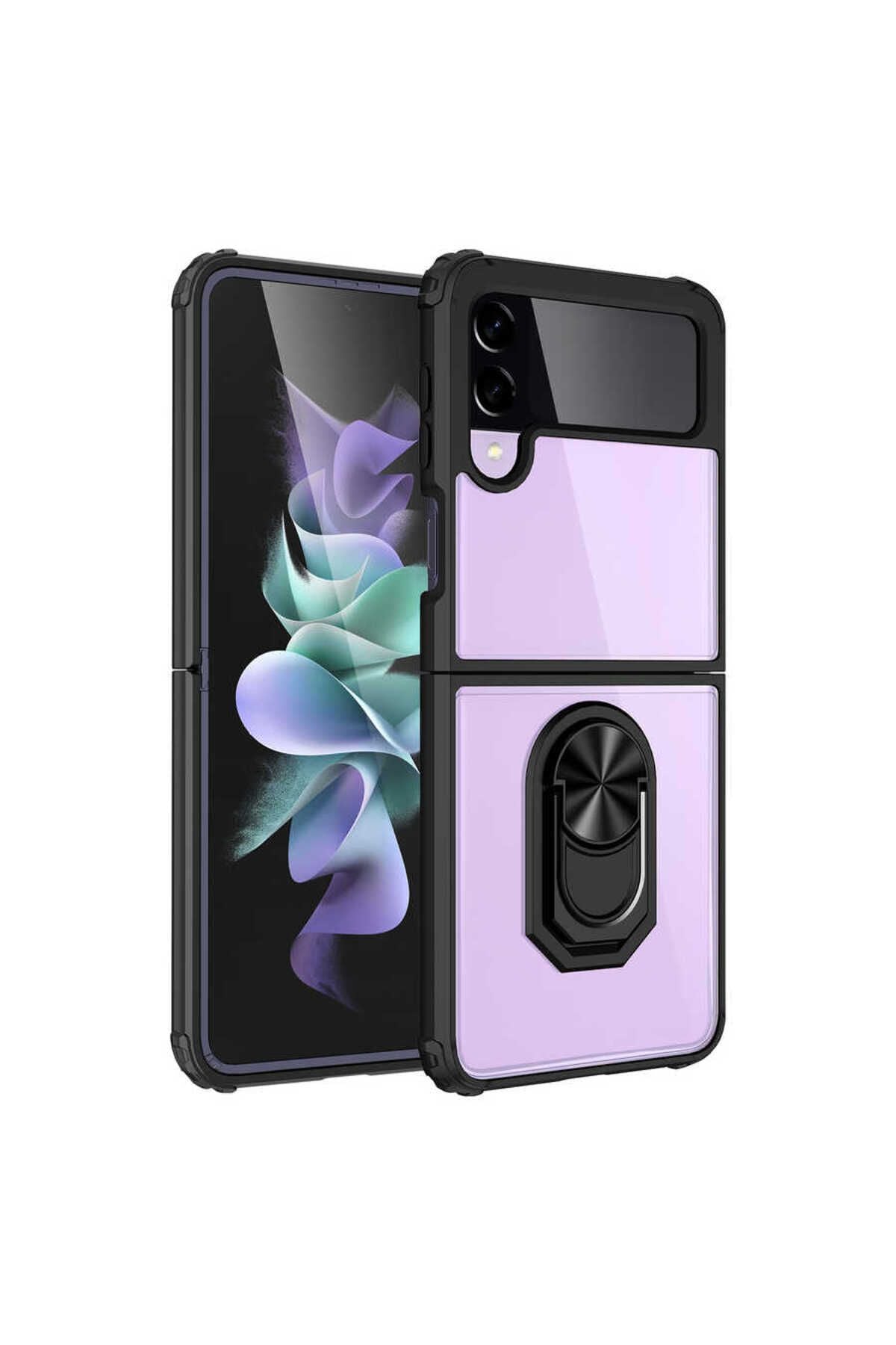 Galaxy Z Flip 4 Uyumlu Zore Mola Kılıf-Siyah
