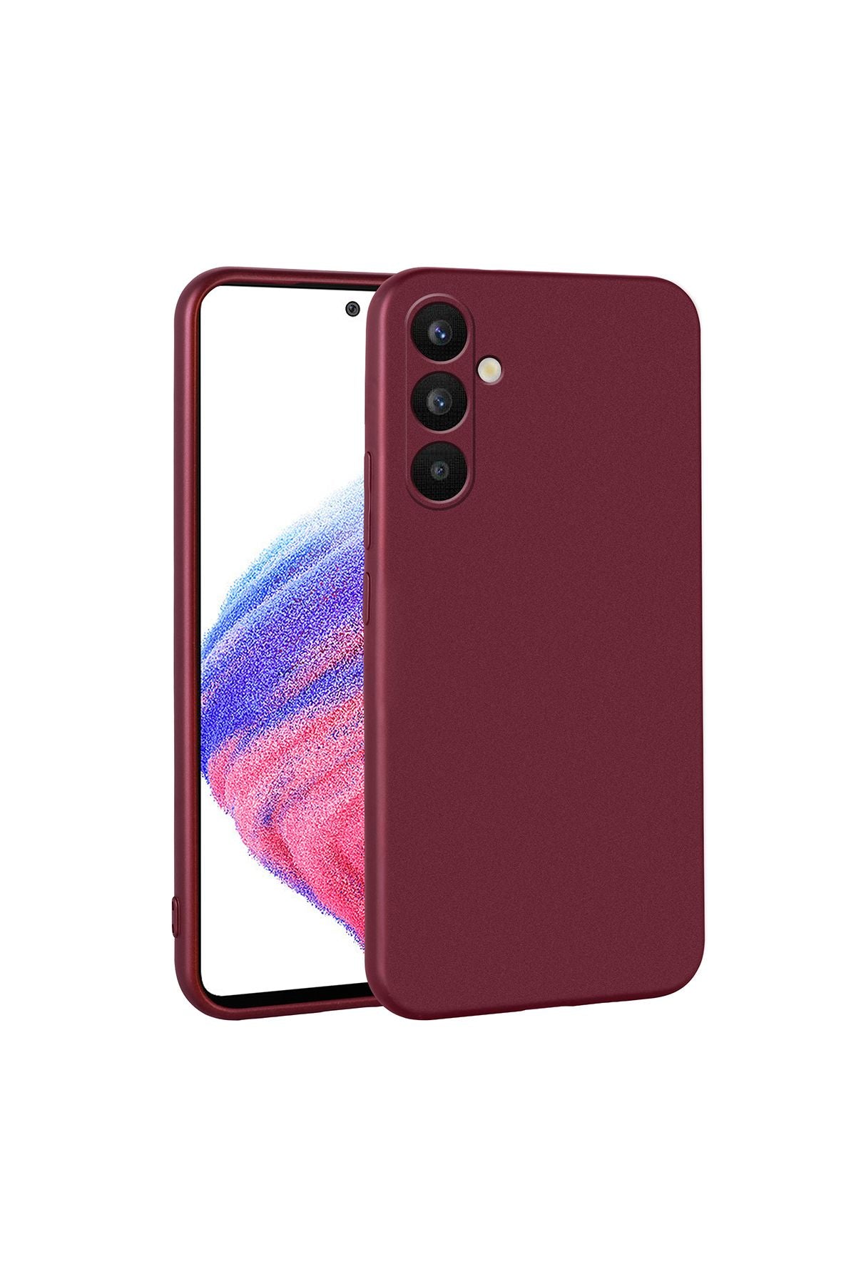 Galaxy A34 Kılıf AKAV Premier Silikon Kapak - Mürdüm
