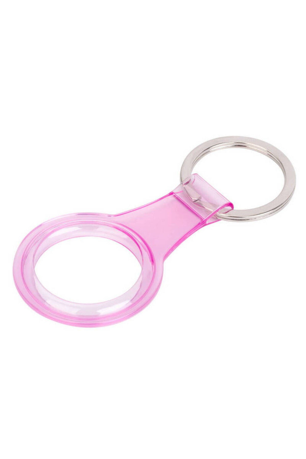 Airtag 07 Uyumlu Silikon Anahtarlık-Pembe