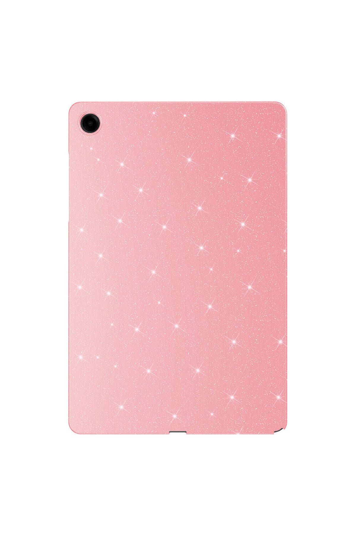 Galaxy Tab S9 Simli Parlak Görünümlü Uyumlu Zore Tablet Koton Kılıf-Pembe Koyu