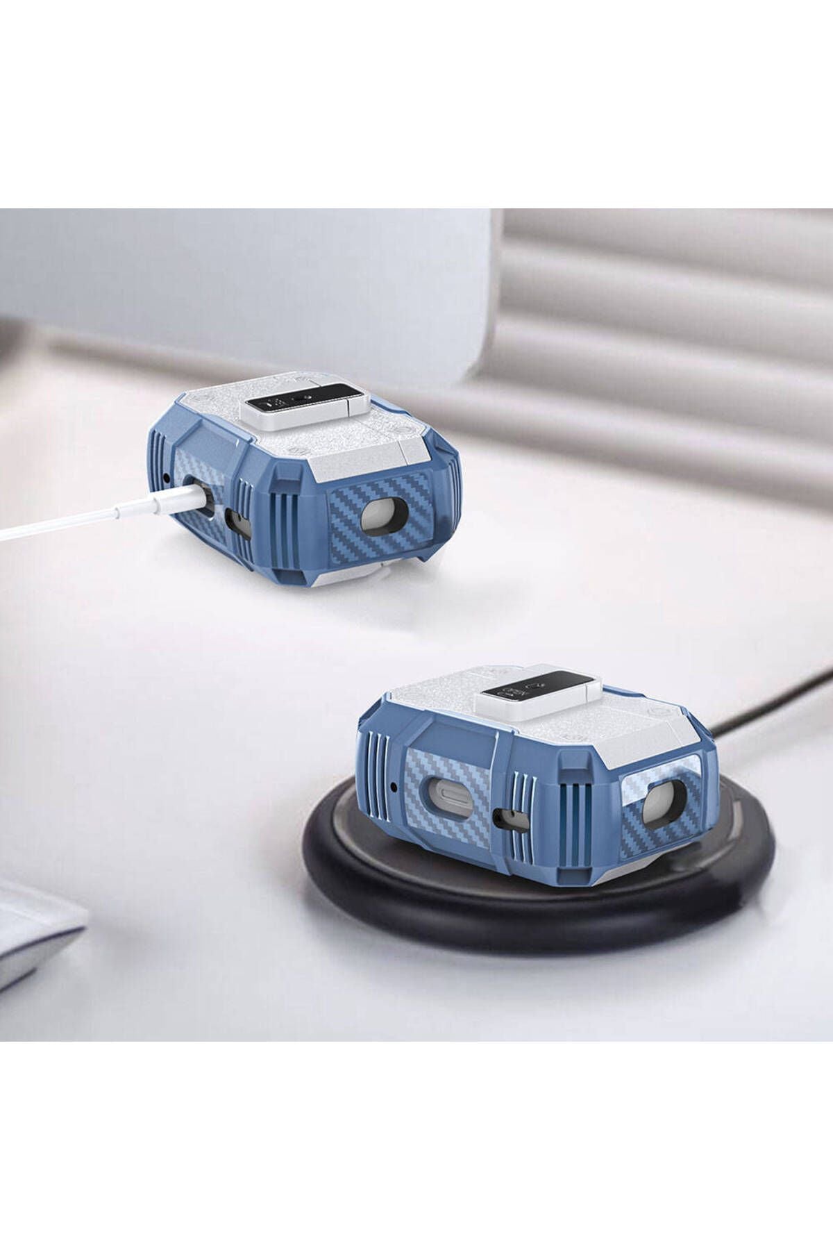 Air-Pods Pro Airbag 35 Darbelere Karşı Dayanıklı Düğmeli Kılıf-Kırmızı