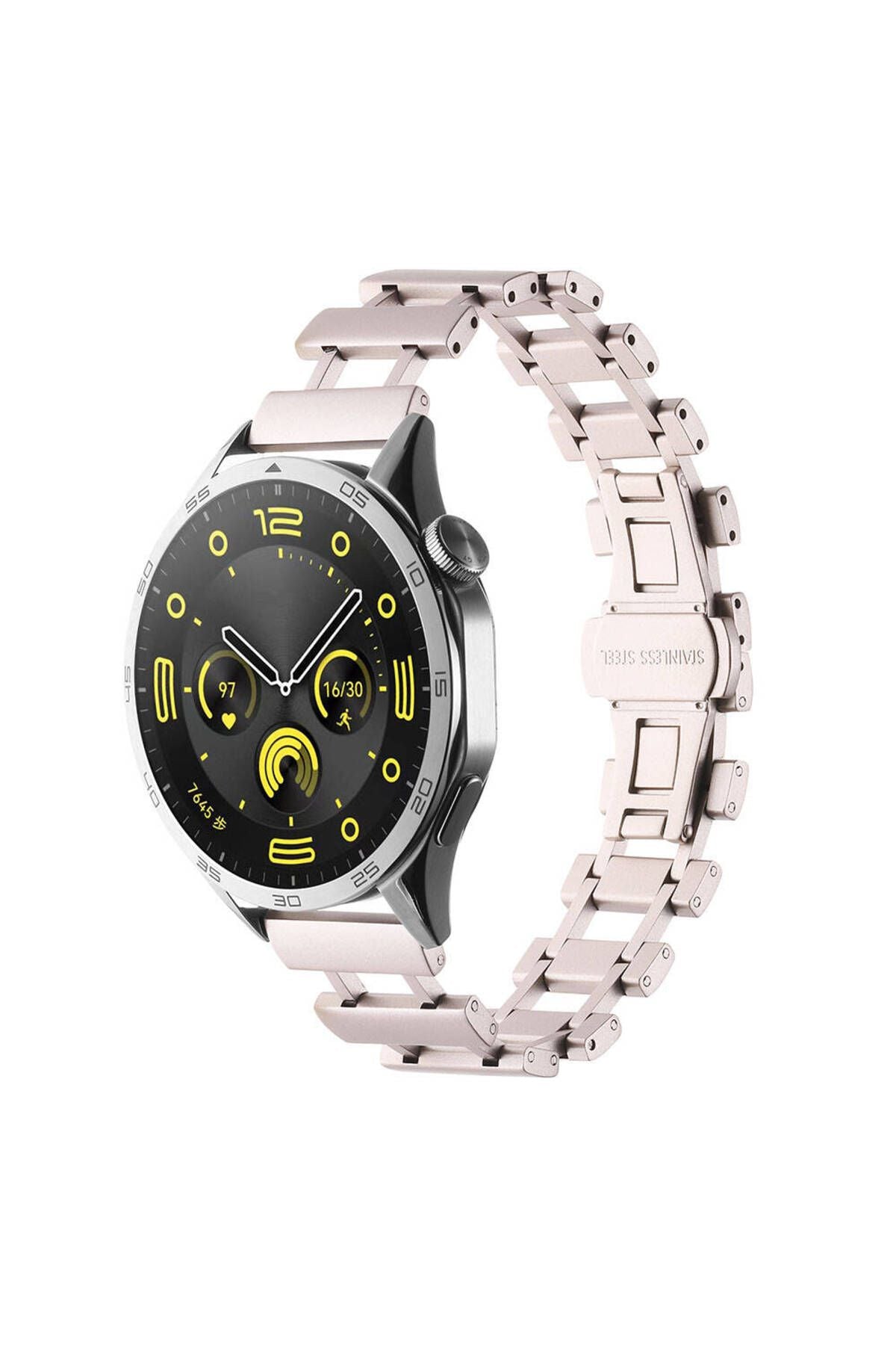 Galaxy Watch 46mm Uyumlu WNX- KRD-96 22mm Metal Kordon-Starlight