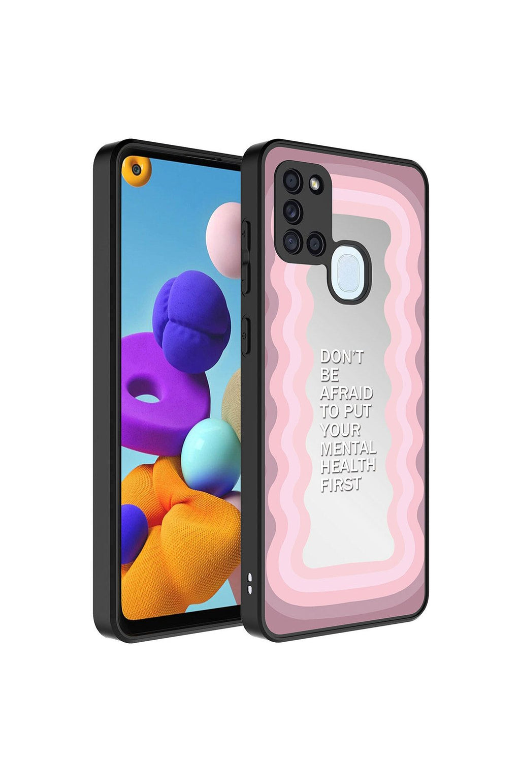 Galaxy A21S Kılıf Aynalı Desenli Kamera Korumalı Parlak Zore Mirror Kapak - Ayna