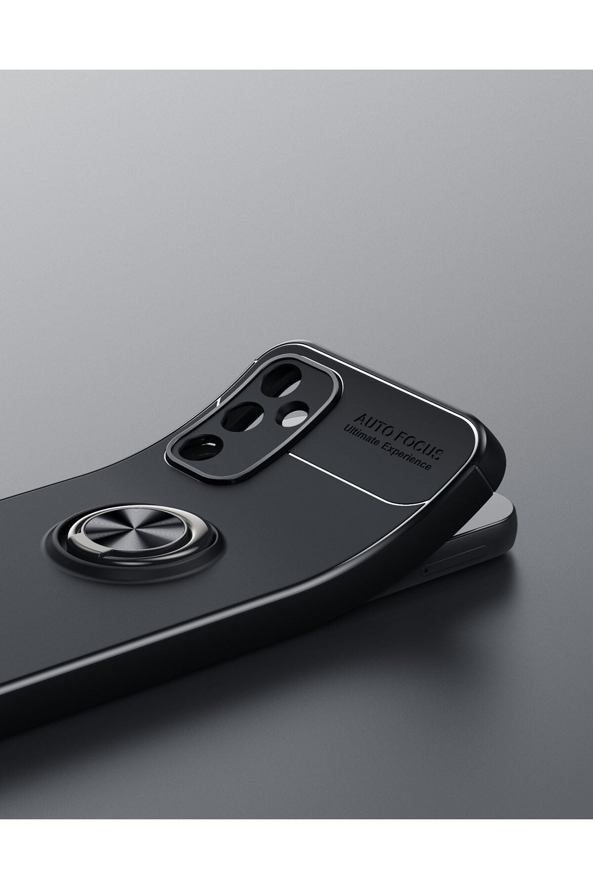 Galaxy A14 Kılıf Zore Ravel Silikon Kapak - Siyah