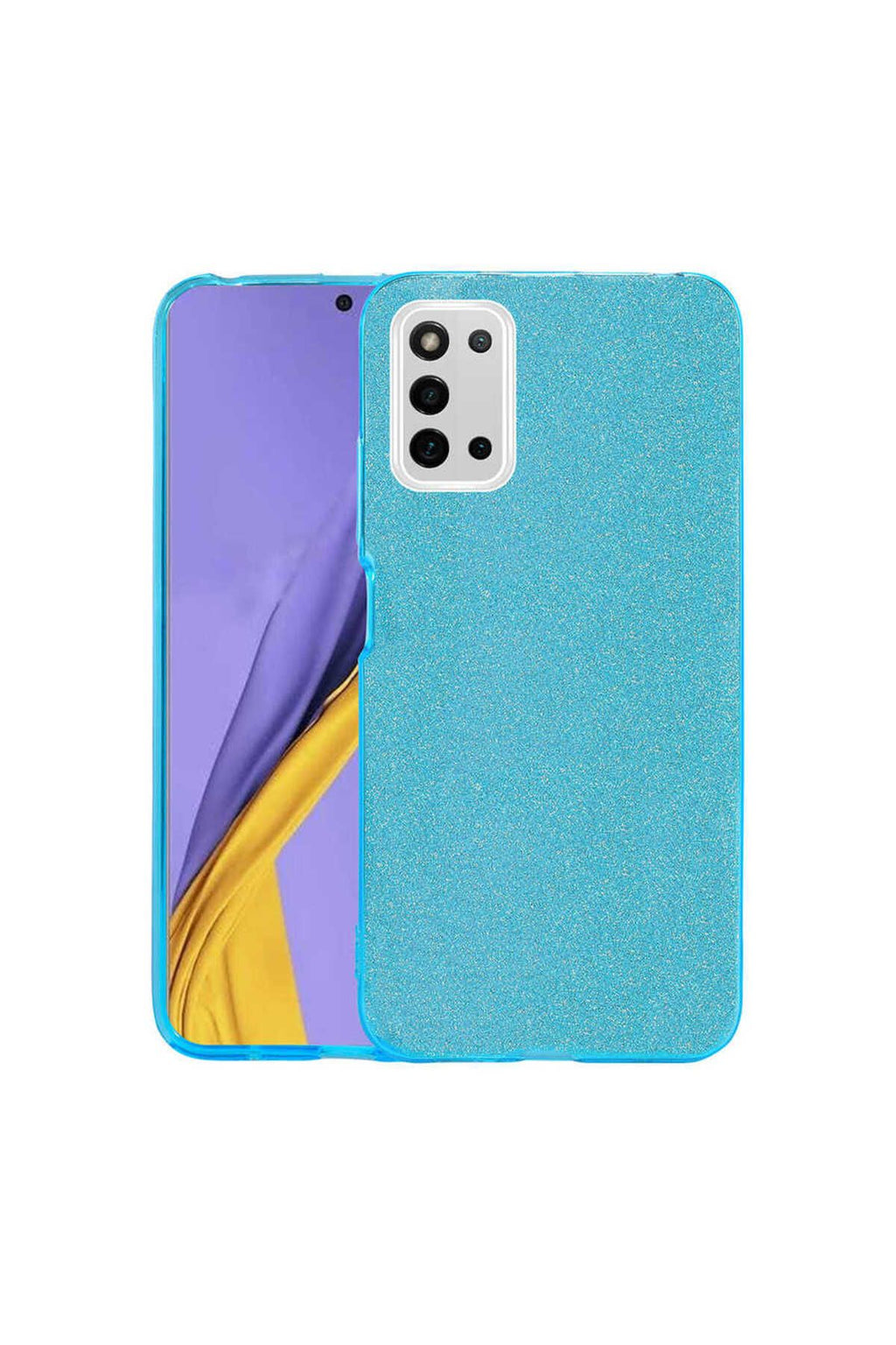 Galaxy A03S Kılıf Zore Shining Silikon - Gümüş