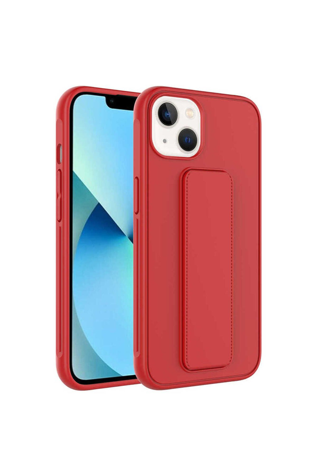 iPhone 14 Uyumlu CSK Zore Qstand Kılıf-Kırmızı