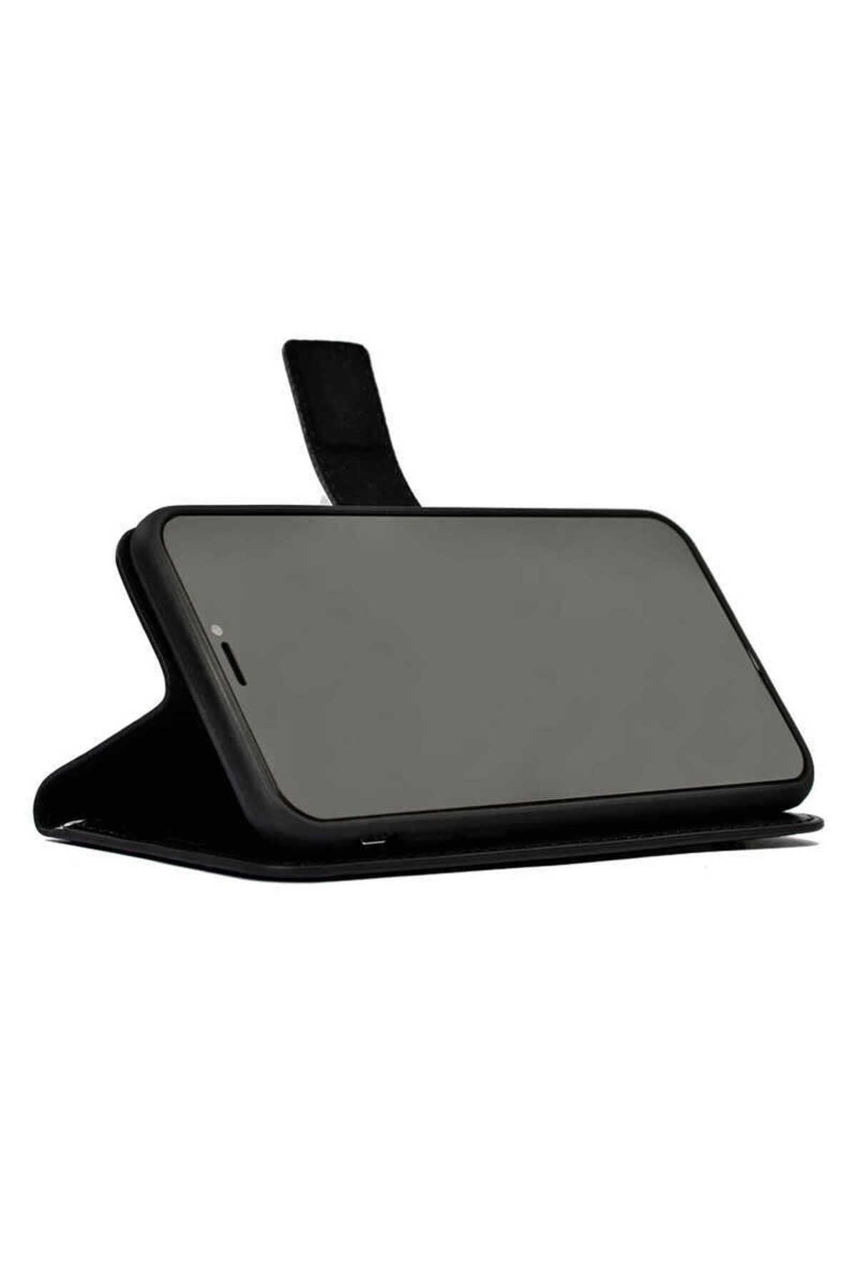 A54 4G Kılıf Zore Kar Deluxe Kapaklı Kılıf - Kırmızı