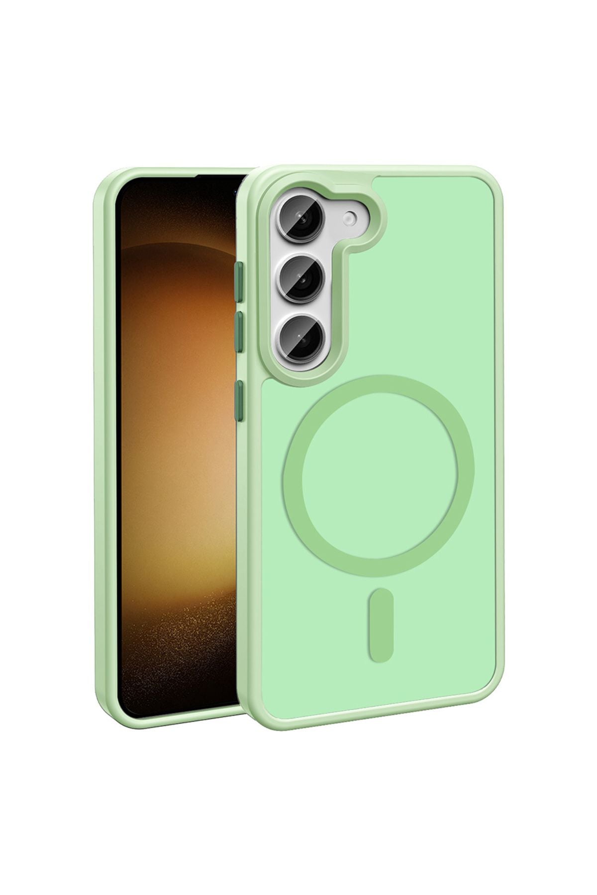 Galaxy S24 FE Kılıf Magsafe Şarj Özellikli Mat Arka Yüzey Zore Sio Kapak - Mavi