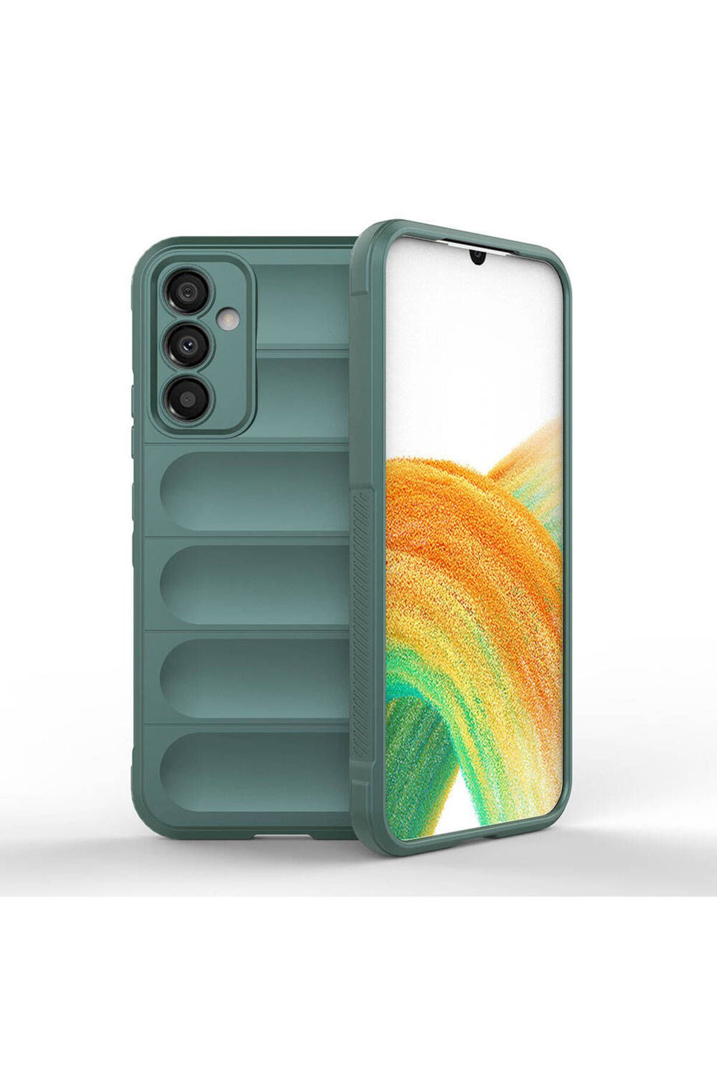 Galaxy A34 Kılıf Esnek TPU Oyuklu Arka Yüzey Tasarımlı Zore Etnik Silikon Kapak - Siyah