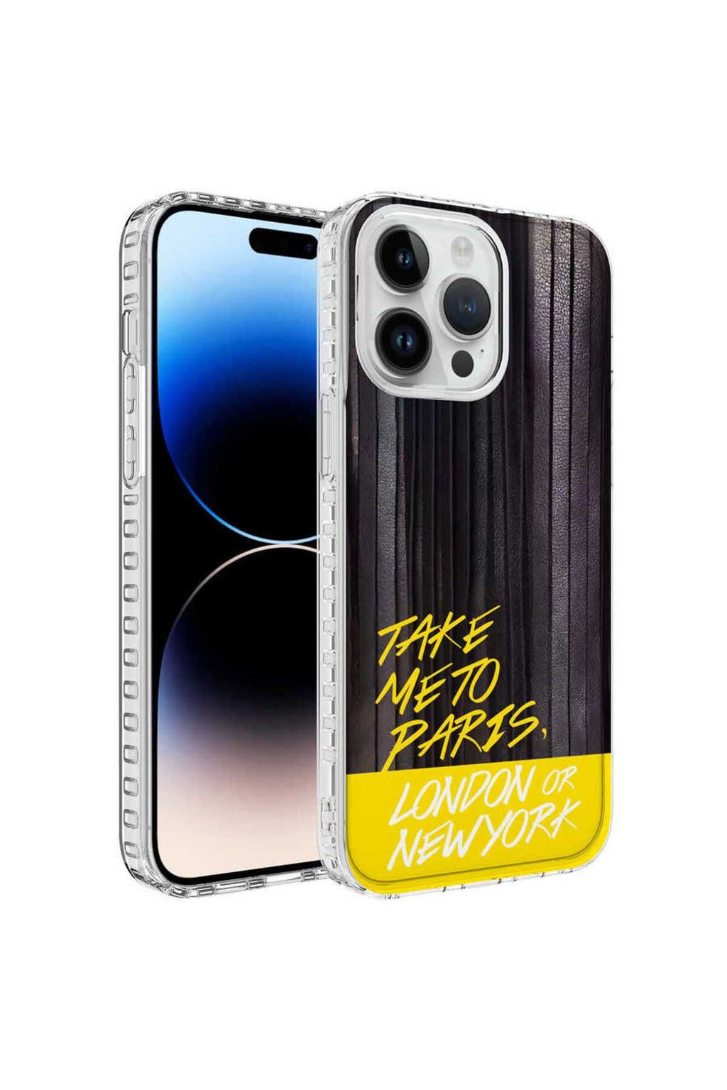 iPhone 14 Pro Uyumlu AiHTTg Kenarlı Renkli Desenli Silikon Zore Elegans Kılıf-NO3