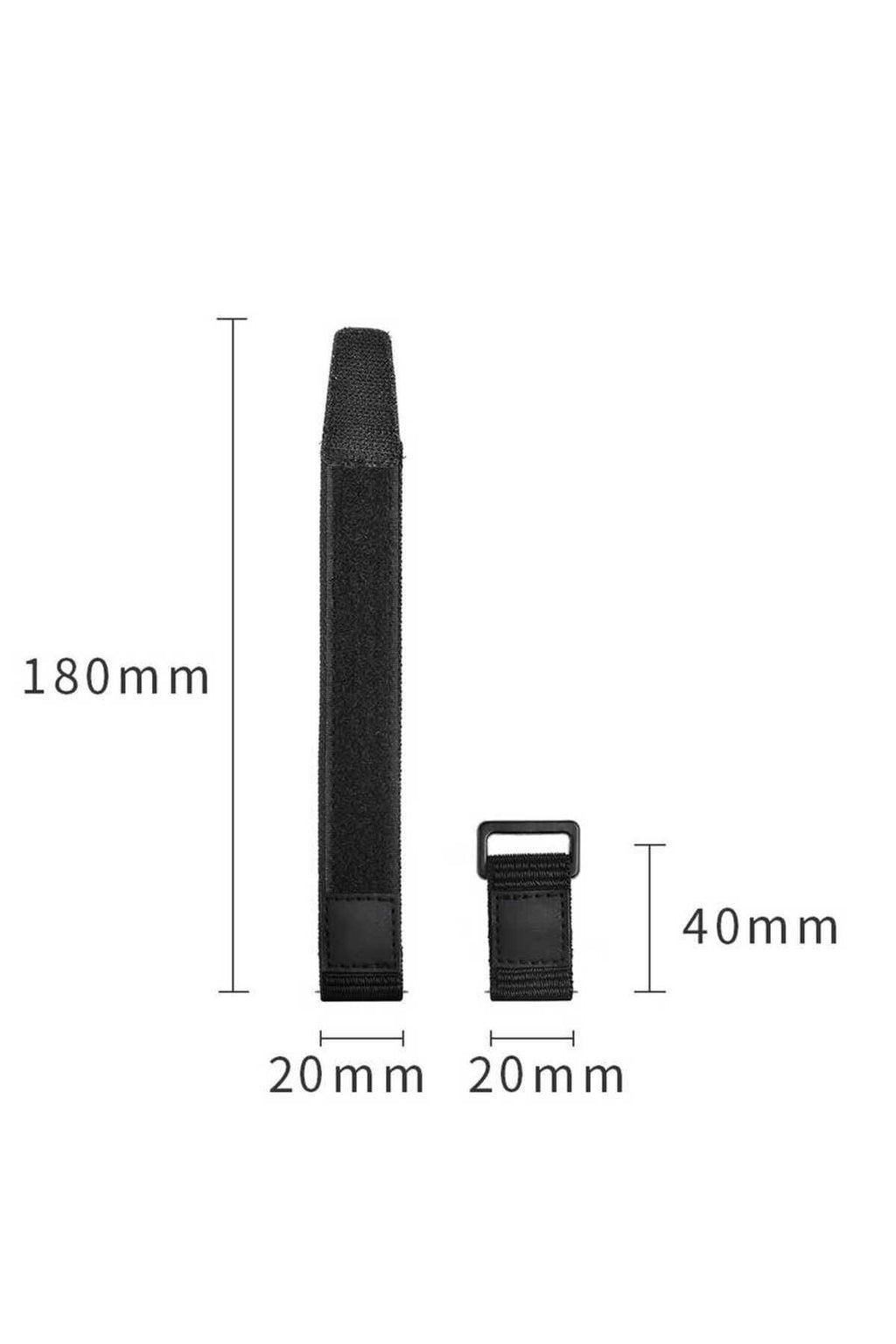 Galaxy Watch 42mm (20mm) Magic Nylon Zore Kordon-Siyah