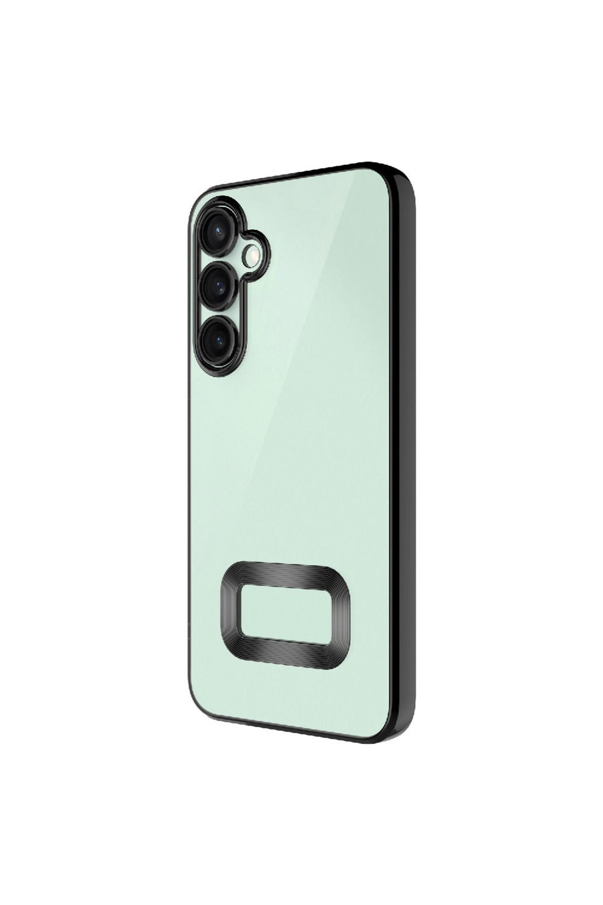 Galaxy A36 Kılıf Kamera Korumalı Logo Gösteren Zore Omega Kapak - Mavi