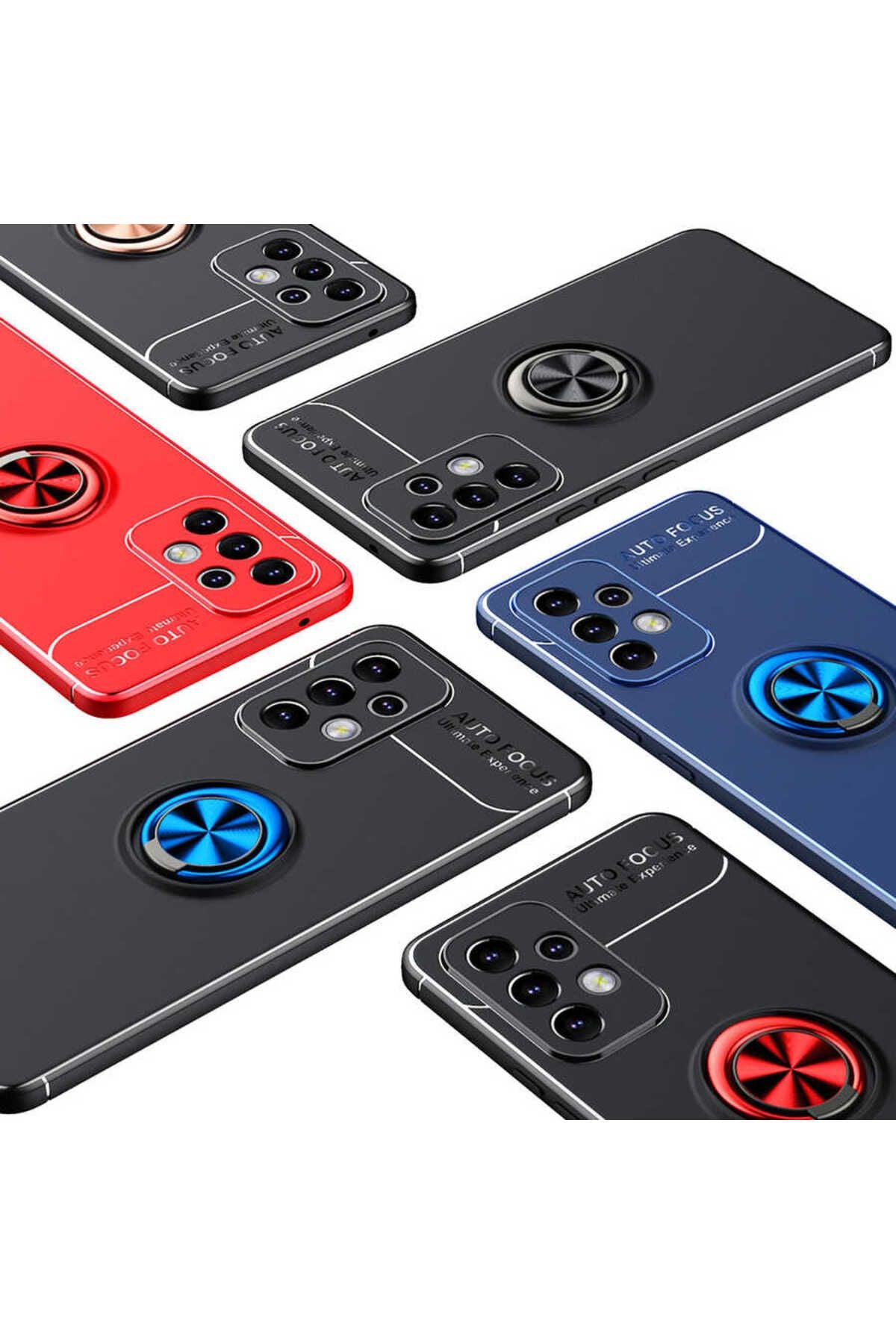 Galaxy A33 5G Kılıf Zore Ravel Silikon Kapak - Siyah-Kırmızı