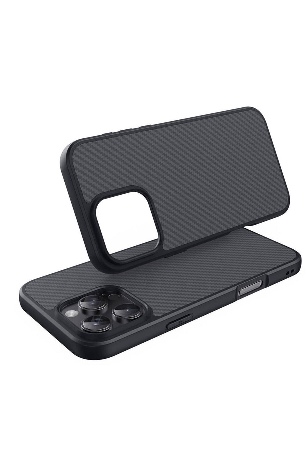 iPhone 16 Pro Uyumlu Magsafe Şarj Özellikli Karbon Fiber Tasarımlı Zore Elnino Kapak