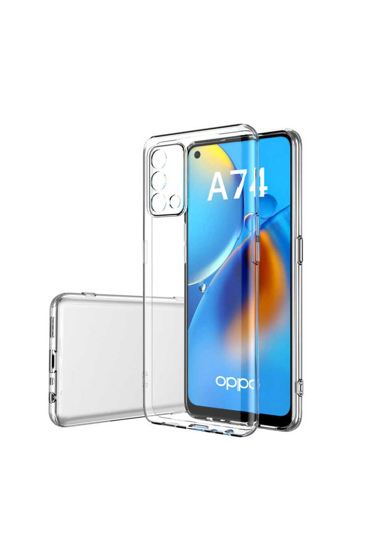 A74 4G Kılıf Zore Kamera Korumalı Süper Silikon Kapak - Renksiz