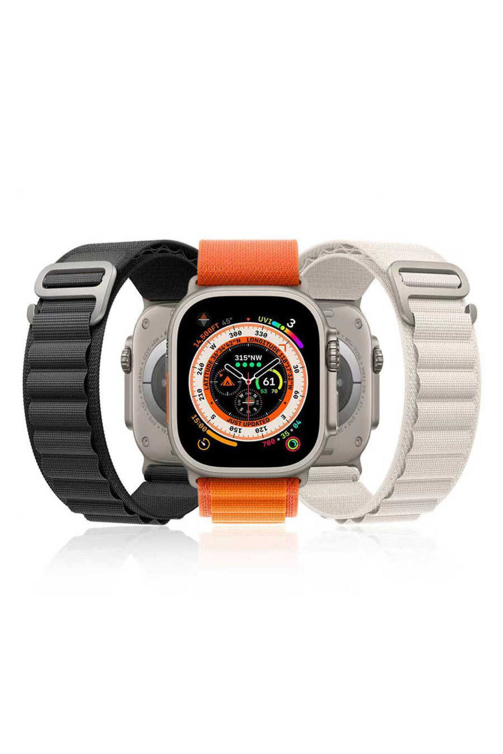Watch 7 45mm Uyumlu KRD-74 Hasır Zore Kordon-Yeşil
