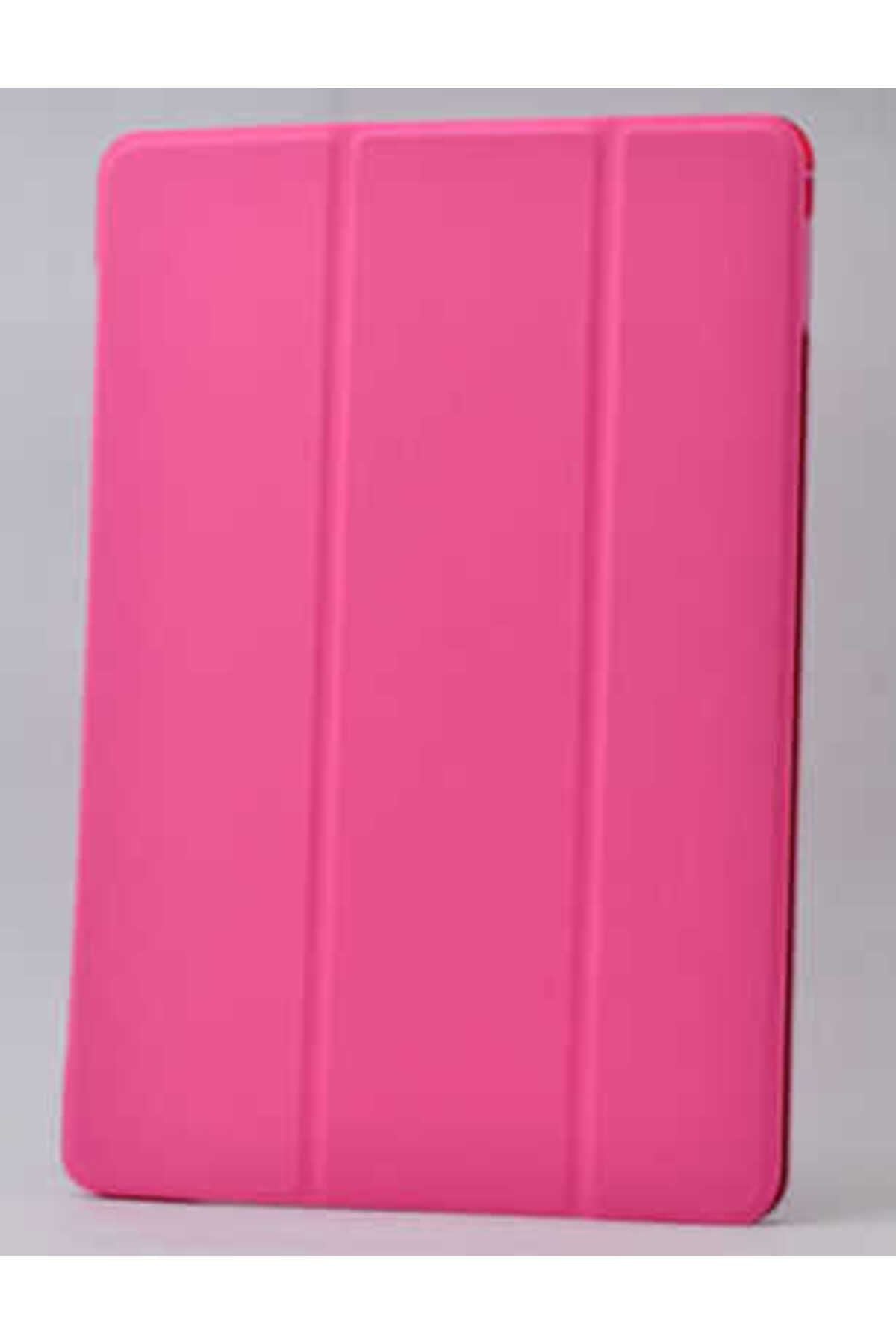 Galaxy T800 Tab S  Uyumlu Zore Smart Cover Standlı 1-1 Kılıf-Pembe Koyu