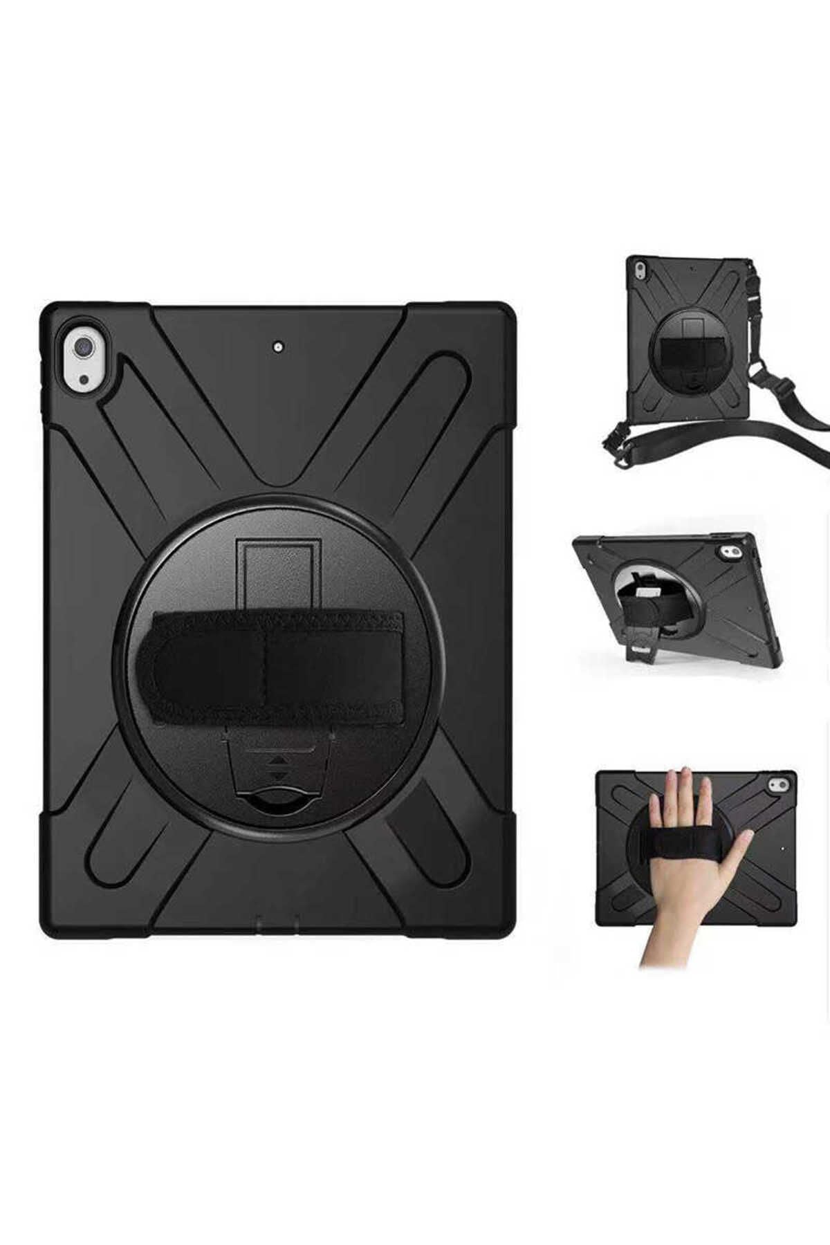 iPad Pro 12.9 2018 (3.Nesil) - Uyumlu Uyumlu Zore Defender Tablet Silikon-Siyah