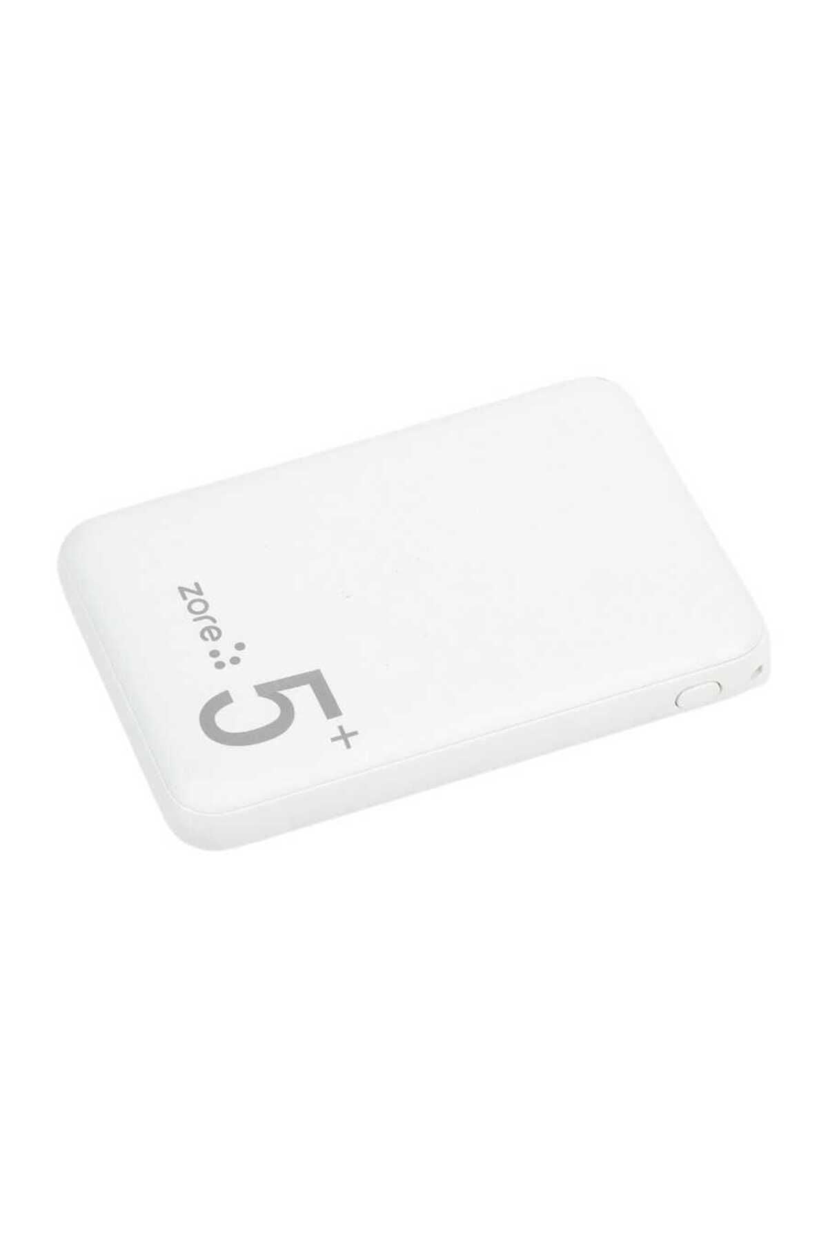 Zore ZR-PW04 Led Işıklı Taşınabilir Powerbank 5000 mAh-Siyah