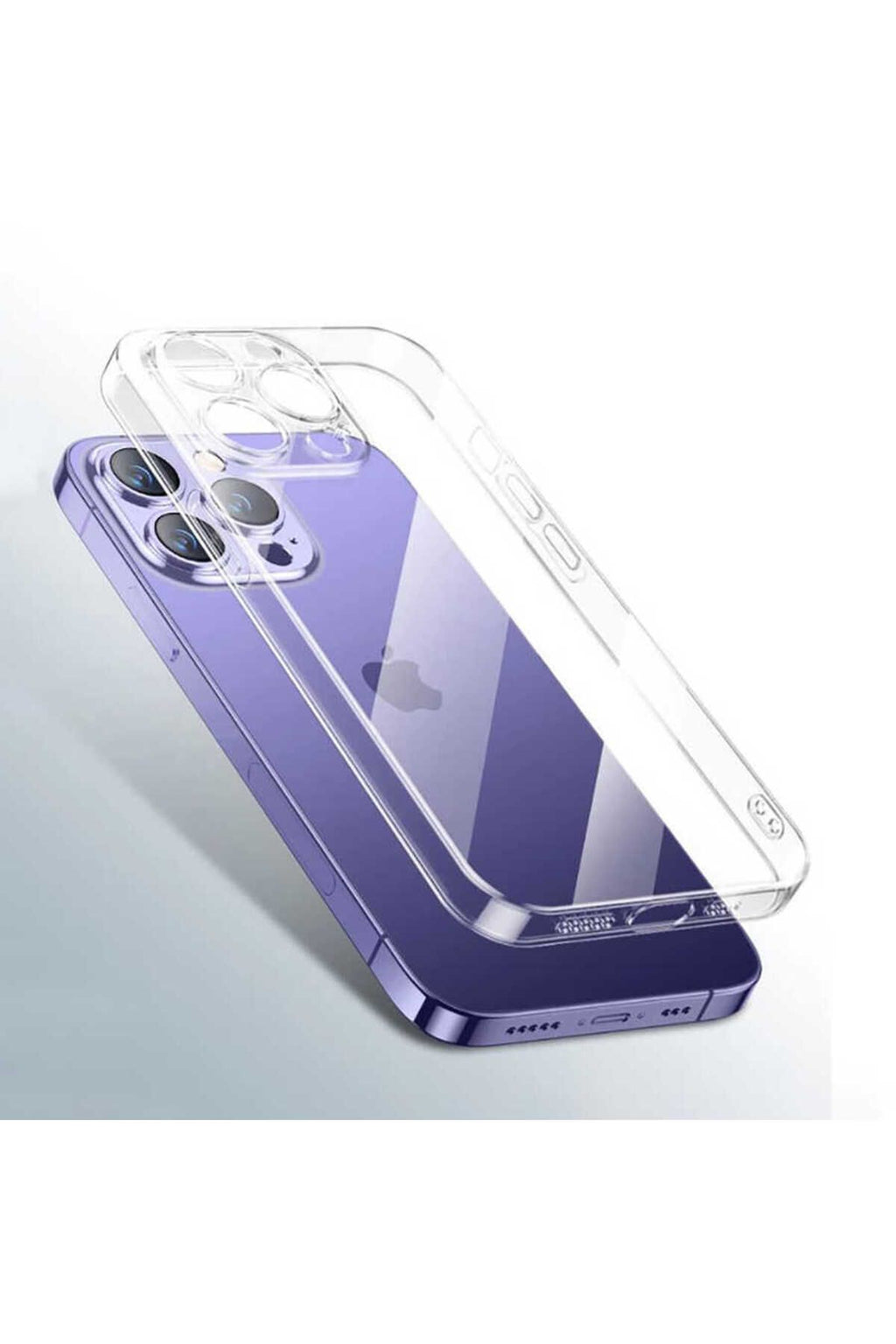 iPhone 14 Pro Max Uyumlu Şeffaf Sert PC Zore Vayt Kılıf-Renksiz