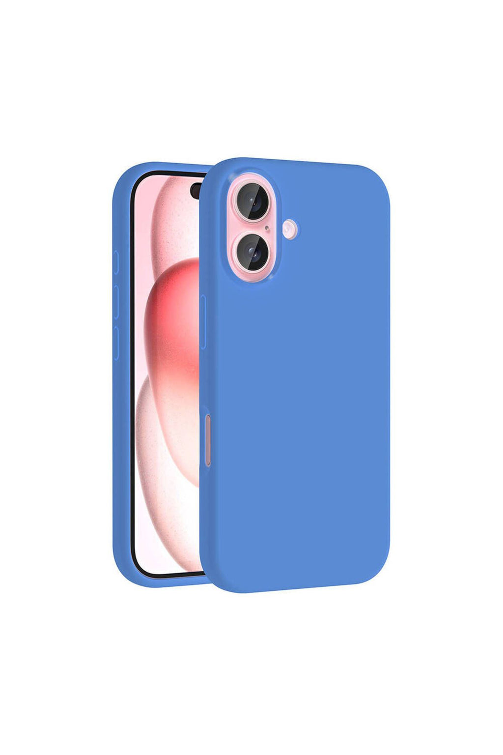 iPhone 16 Kılıf Magsafe Şarj Özellikli Sıvı Teknolojili Silinebilir Sert Zore Kivi Kapak-Mavi