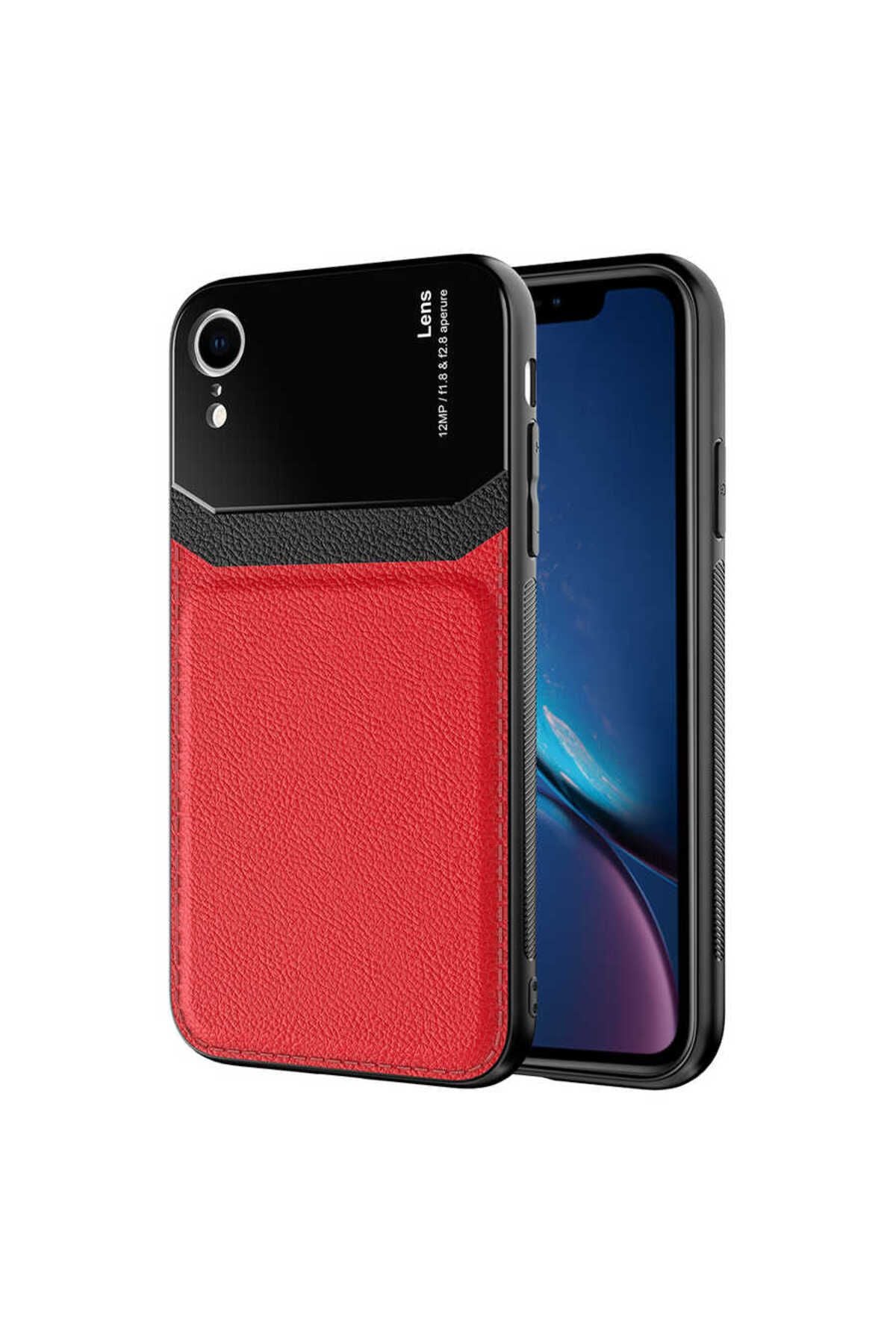 iPhone XR 6.1 Kılıf Zore Emiks Kapak - Kırmızı